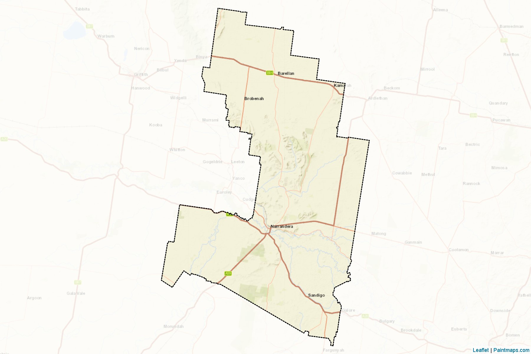 Muestras de recorte de mapas Narrandera (New South Wales)-2