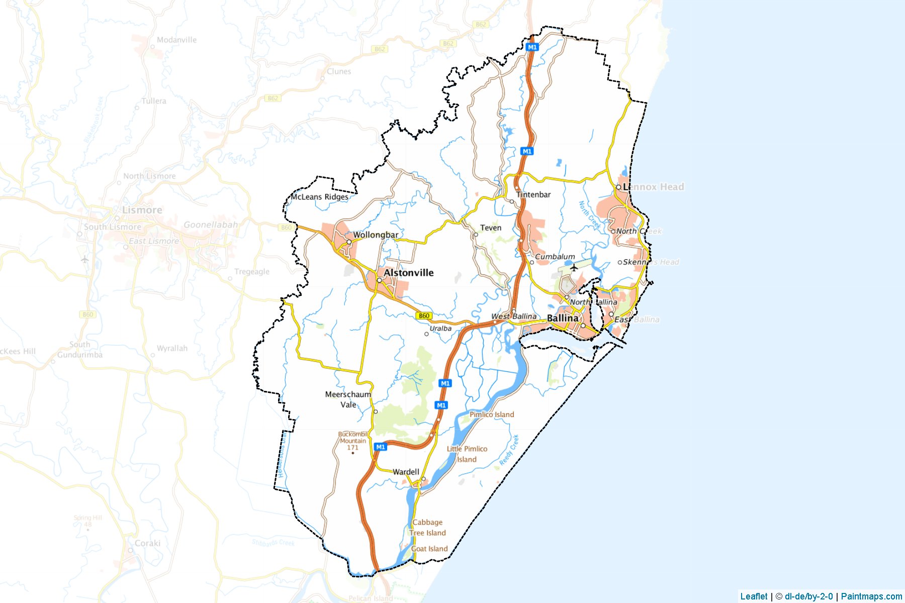 Ballina (New South Wales) Map Cropping Samples-1