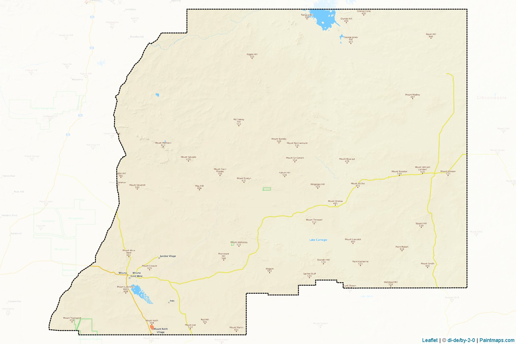 Muestras de recorte de mapas Wiluna (Western Australia)-1