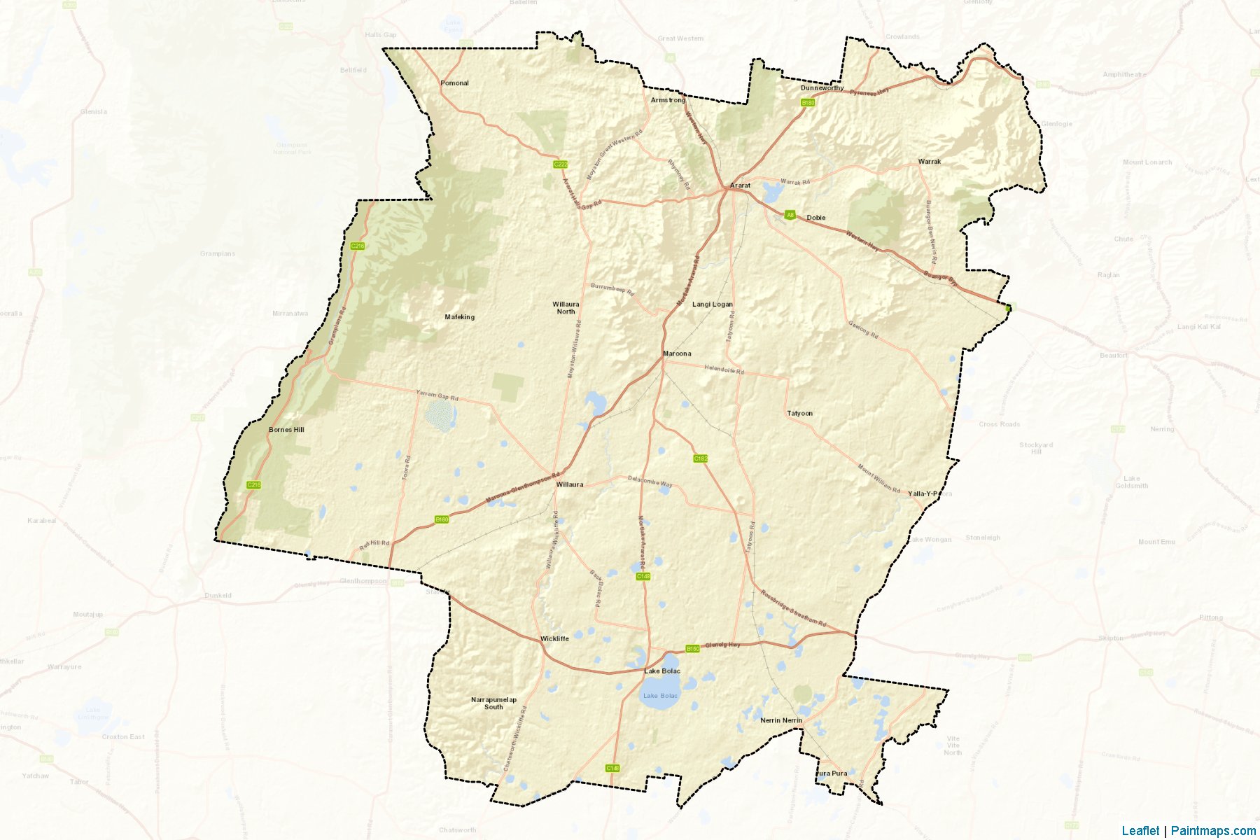 Ararat (Victoria) Map Cropping Samples-2