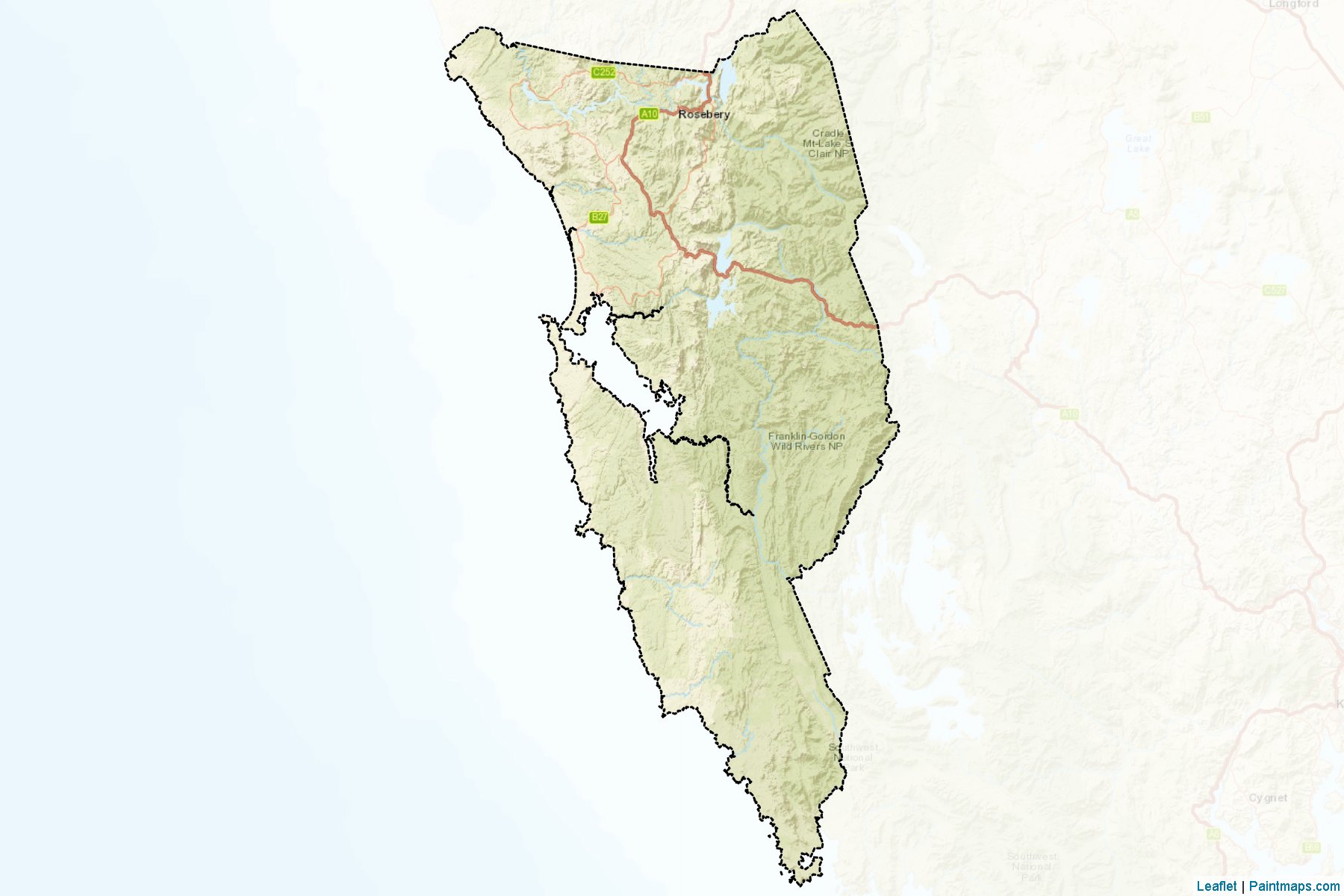 West Coast (Tasmania) Map Cropping Samples-2