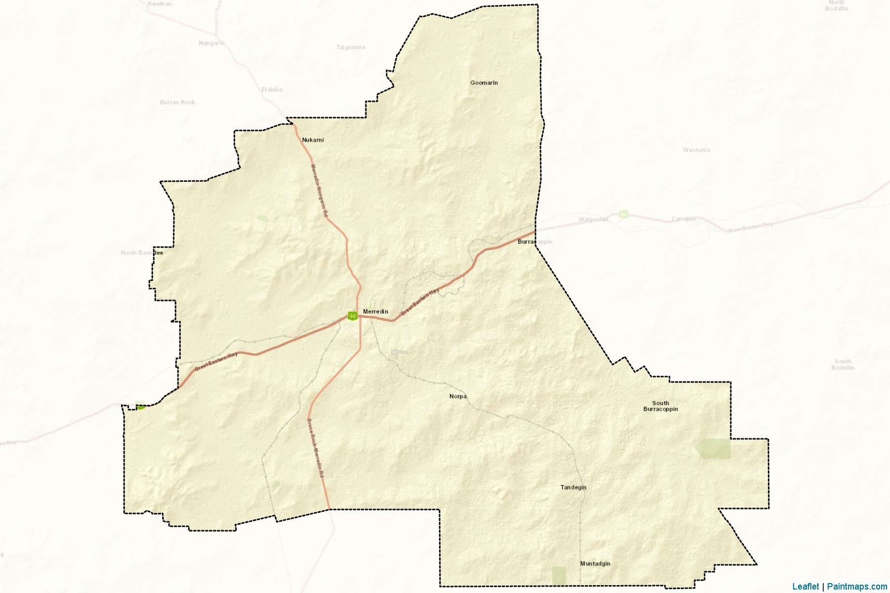 Merredin (Western Australia) Map Cropping Samples-2