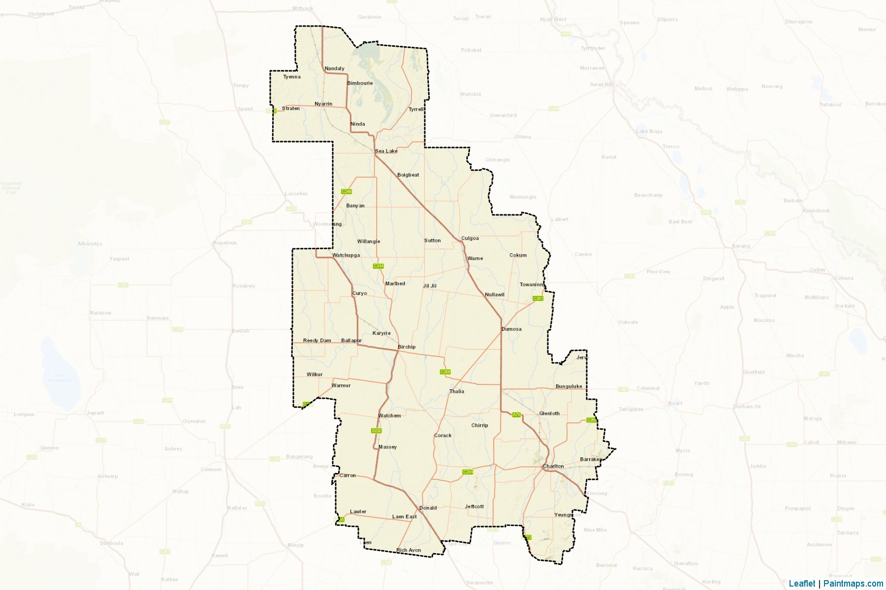 Muestras de recorte de mapas Buloke (Victoria)-2