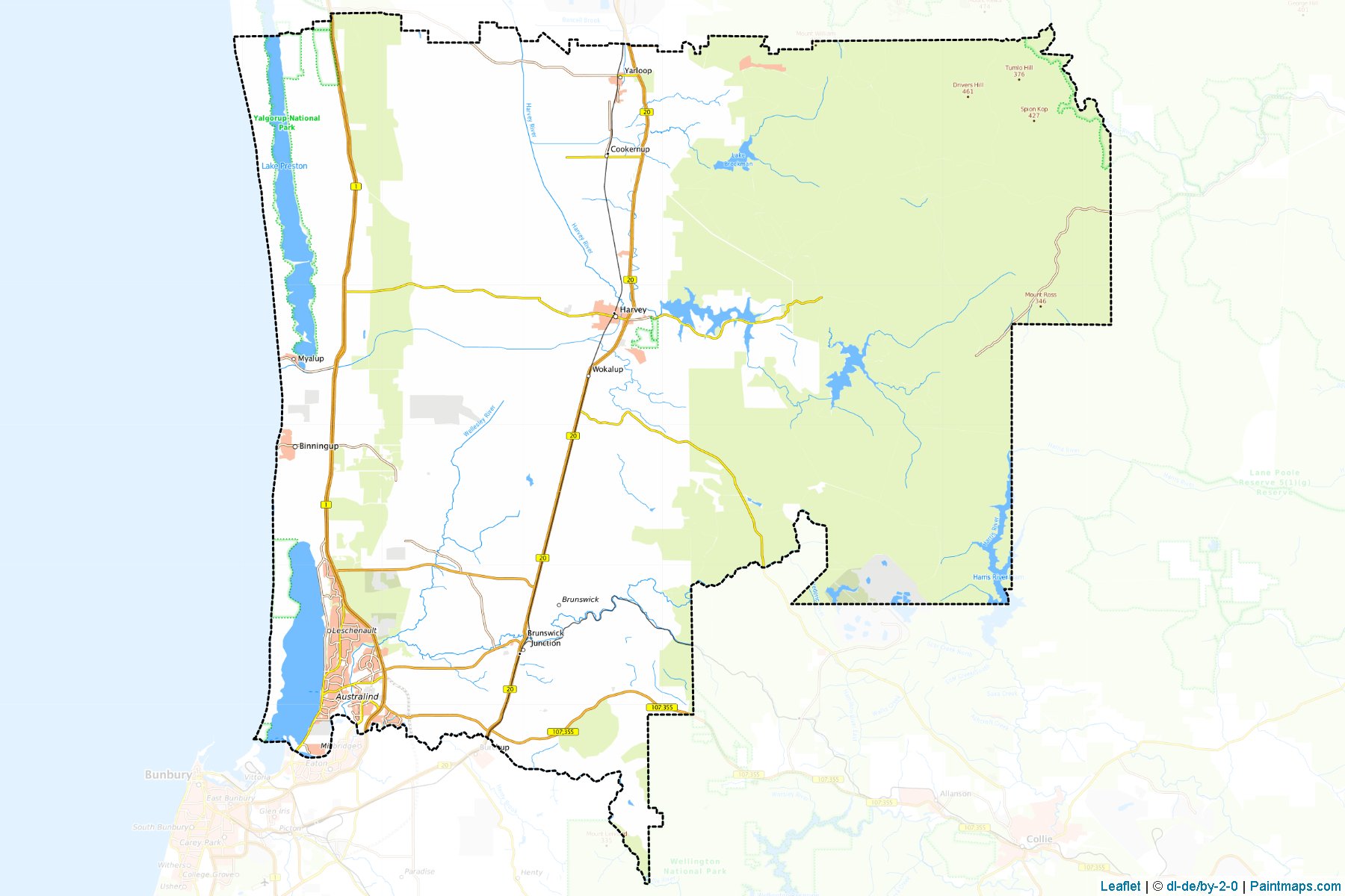 Harvey (Western Australia) Map Cropping Samples-1