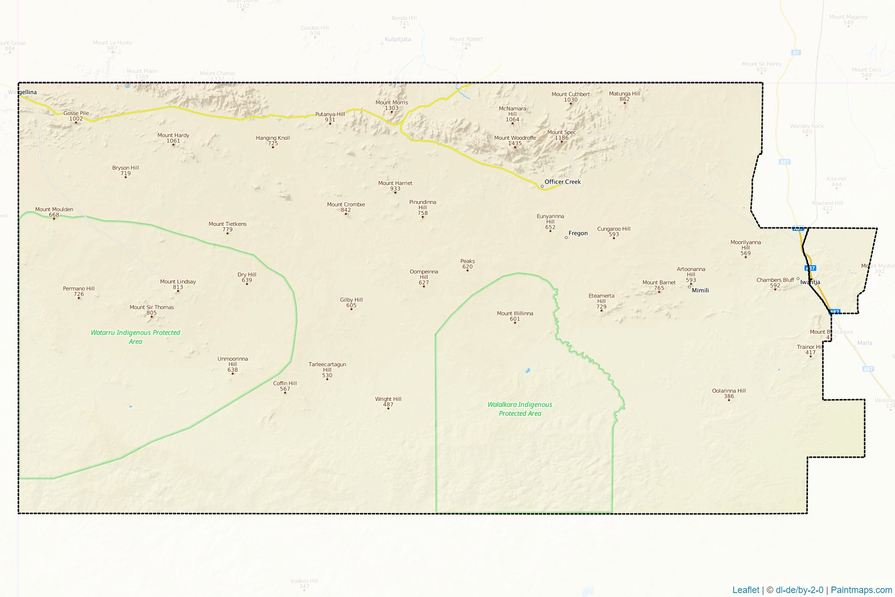 Anangu Pitjantjatjara (South Australia) Map Cropping Samples-1