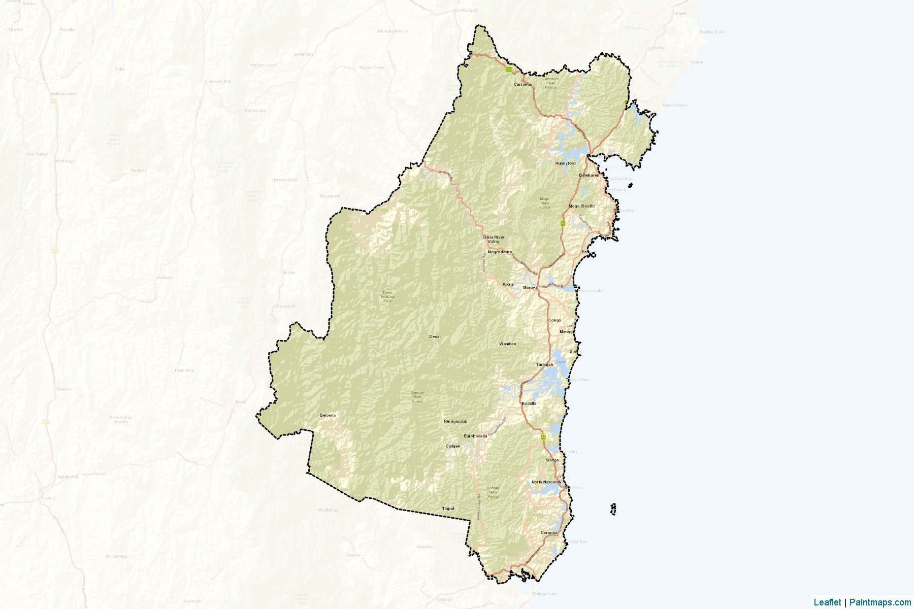 Muestras de recorte de mapas Eurobodalla (New South Wales)-2