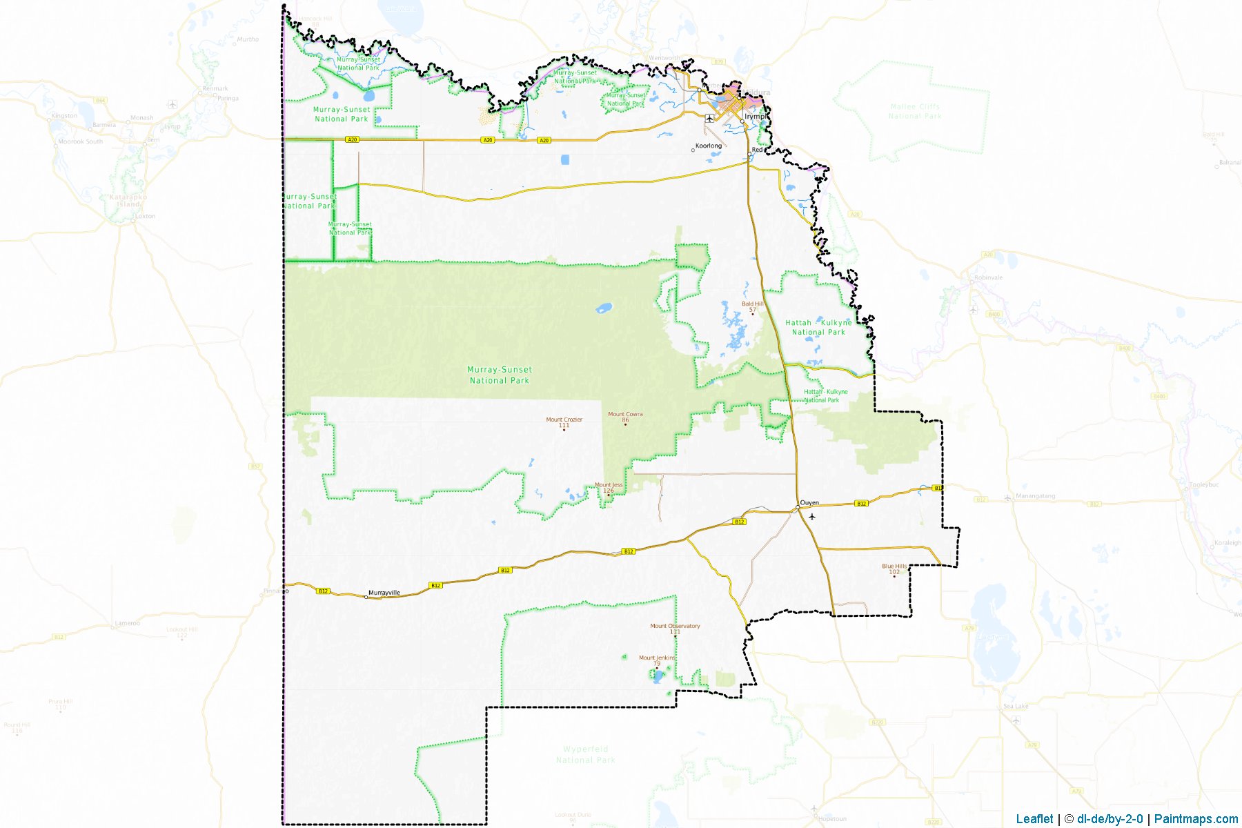 Mildura (Victoria) Map Cropping Samples-1