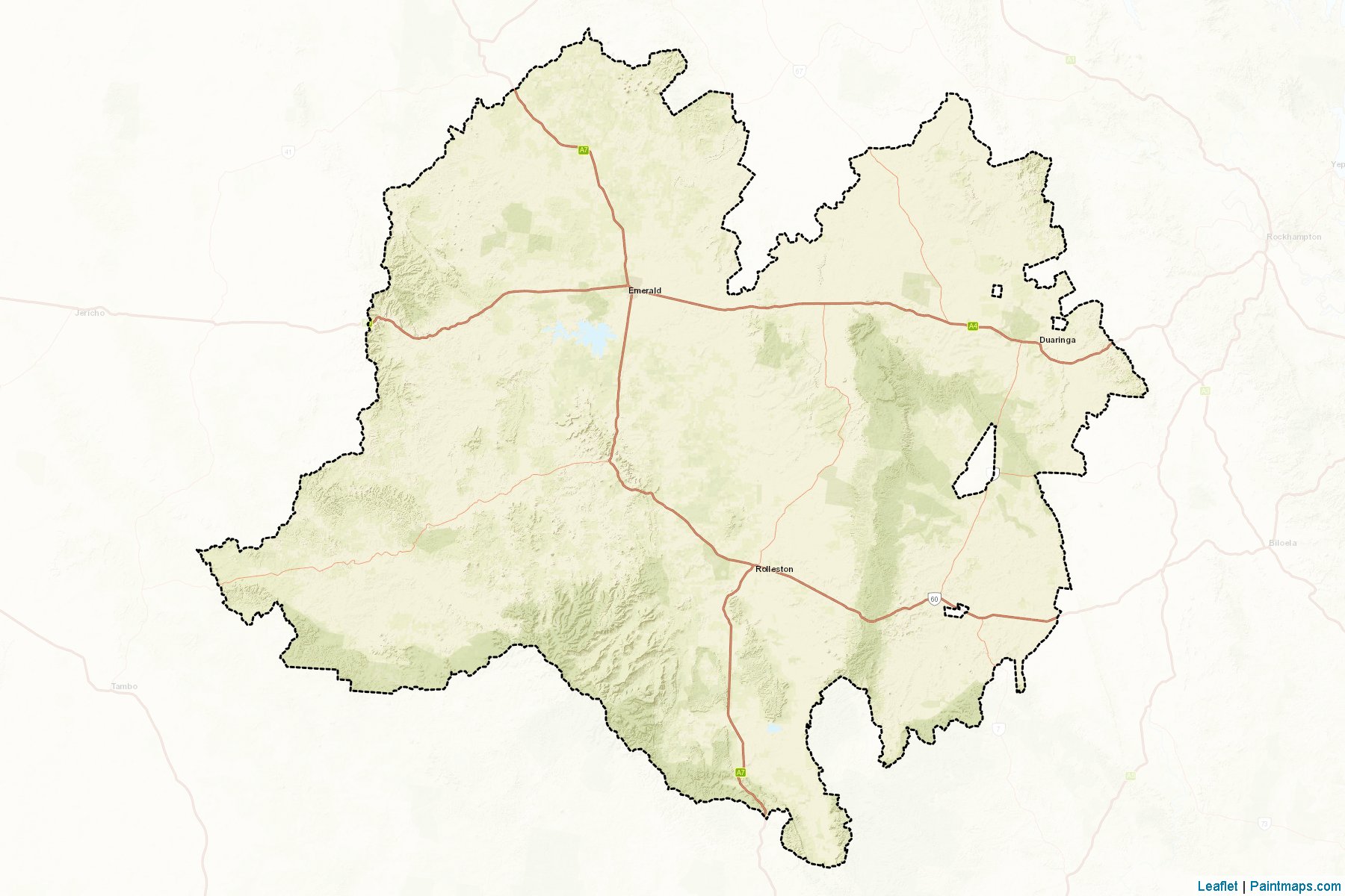 Central Highlands (Queensland) Map Cropping Samples-2