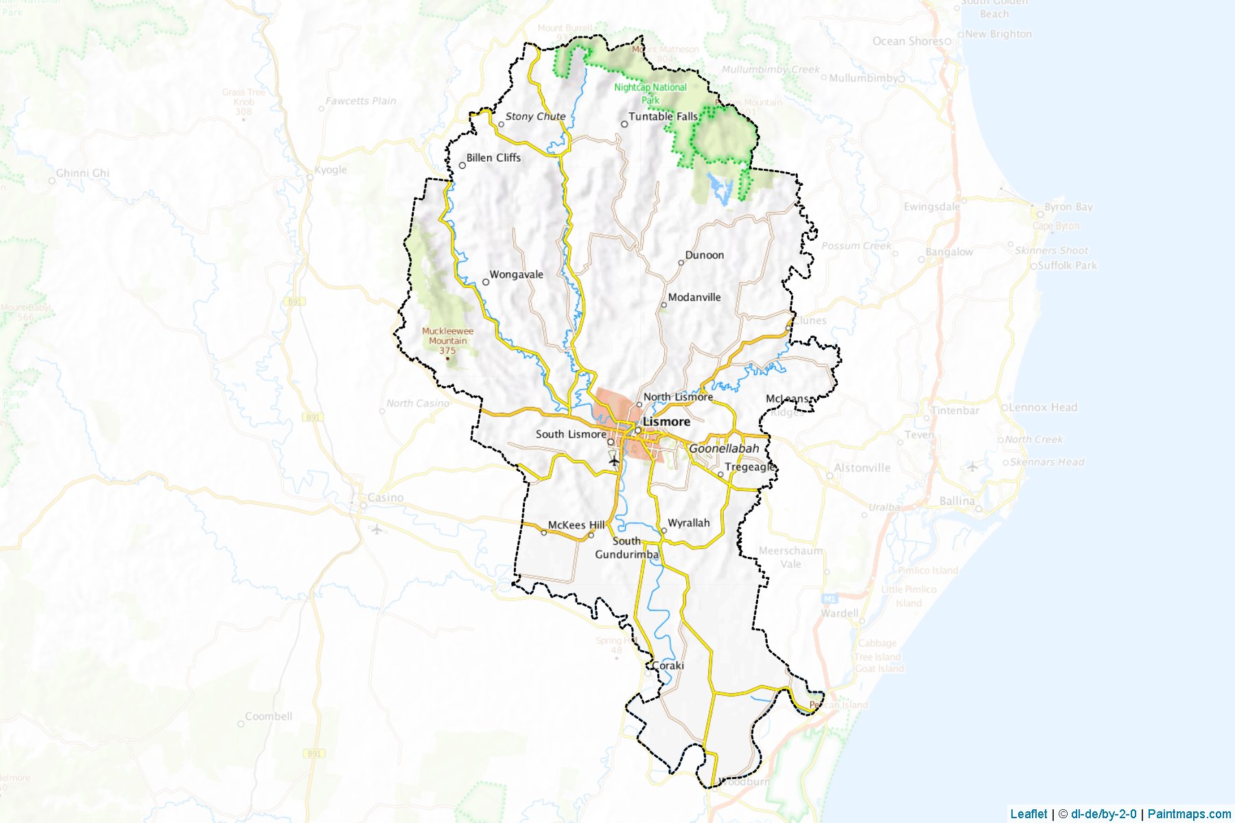 Lismore (New South Wales) Map Cropping Samples-1