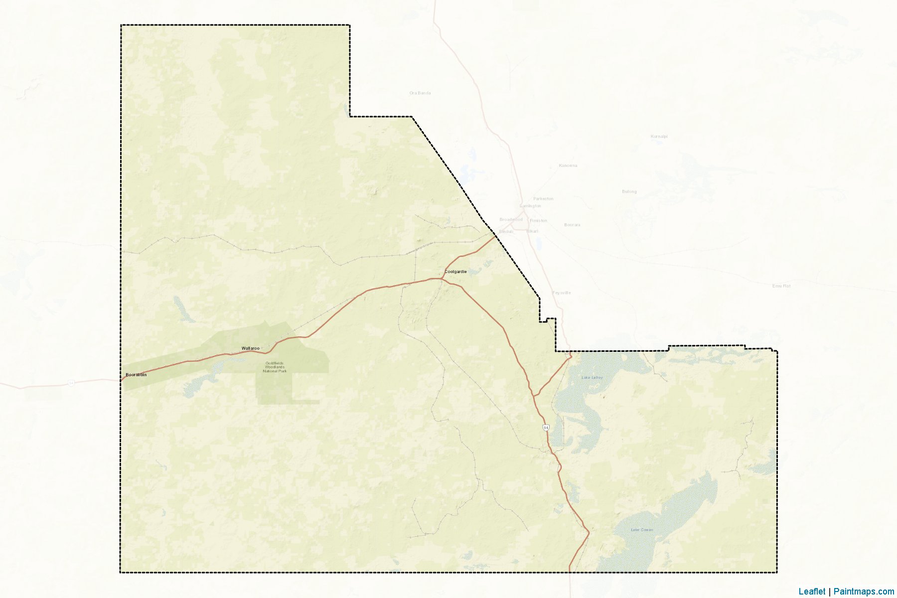 Muestras de recorte de mapas Coolgardie (Western Australia)-2