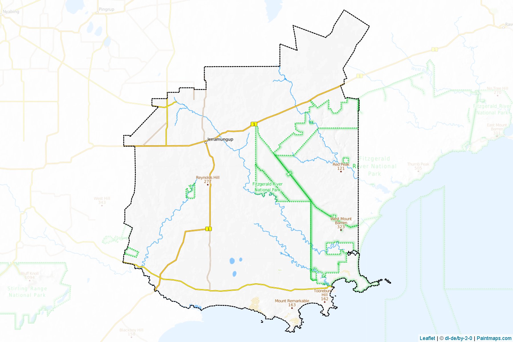 Jerramungup (Western Australia) Map Cropping Samples-1