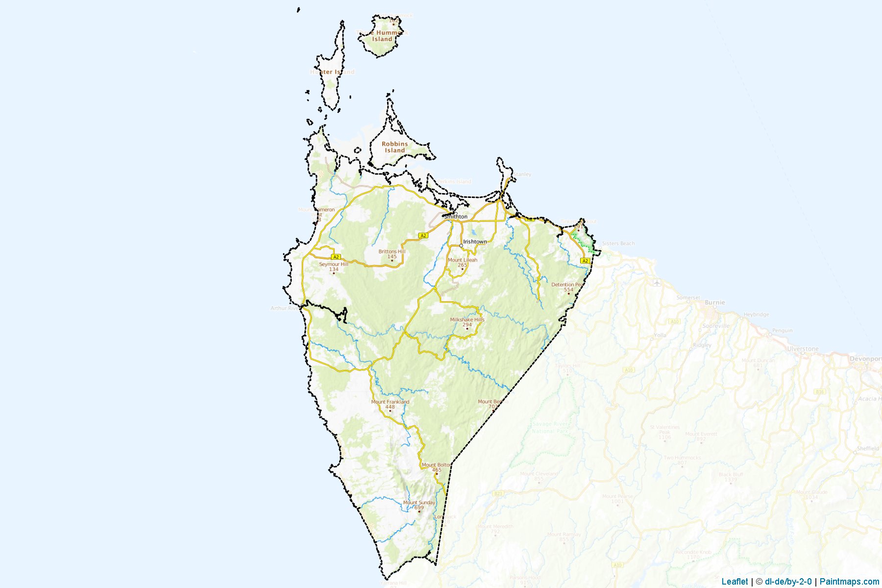 Circular Head (Tasmania) Map Cropping Samples-1