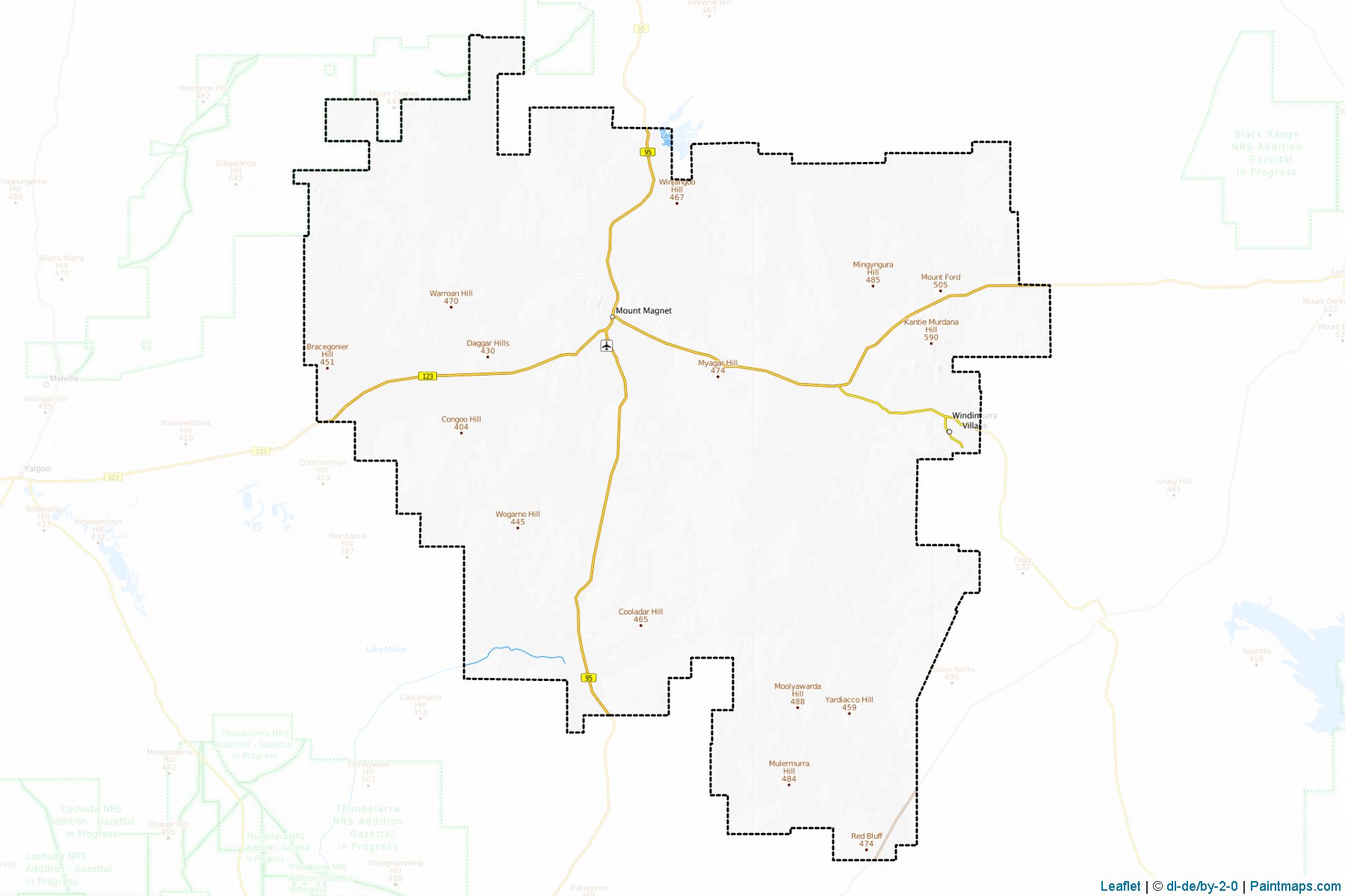 Muestras de recorte de mapas Mount Magnet (Western Australia)-1