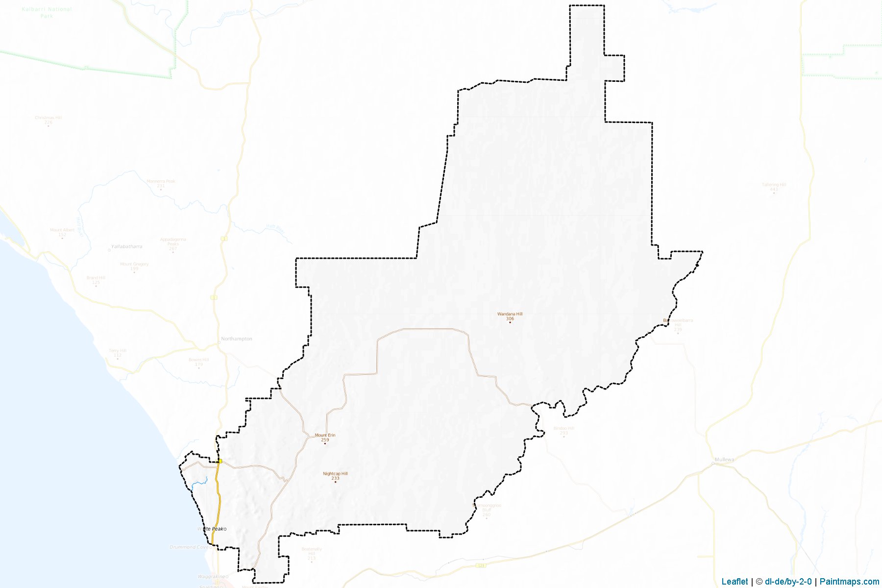 Muestras de recorte de mapas Chapman Valley (Western Australia)-1