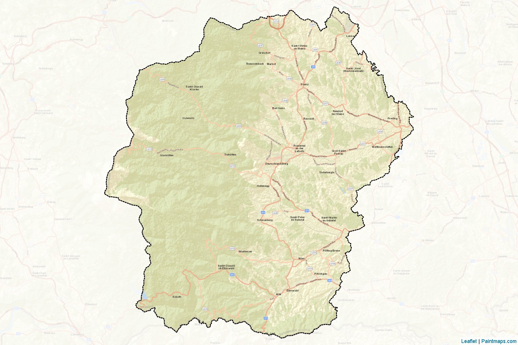 Deutschlandsberg (Styria) Map Cropping Samples-2