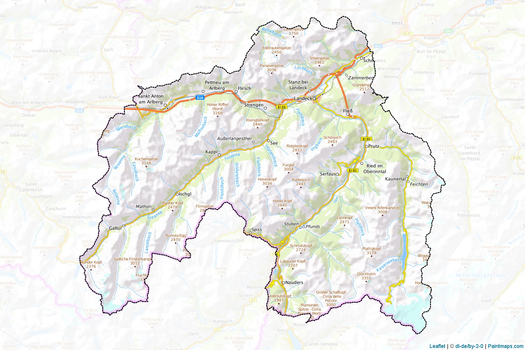 Landeck (Tyrol) Map Cropping Samples-1