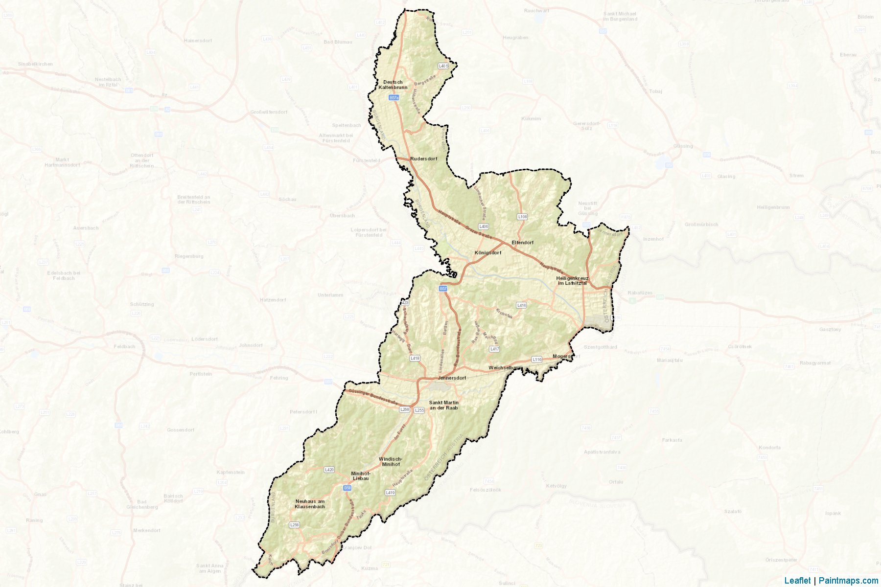 Muestras de recorte de mapas Jennersdorf (Burgenland)-2