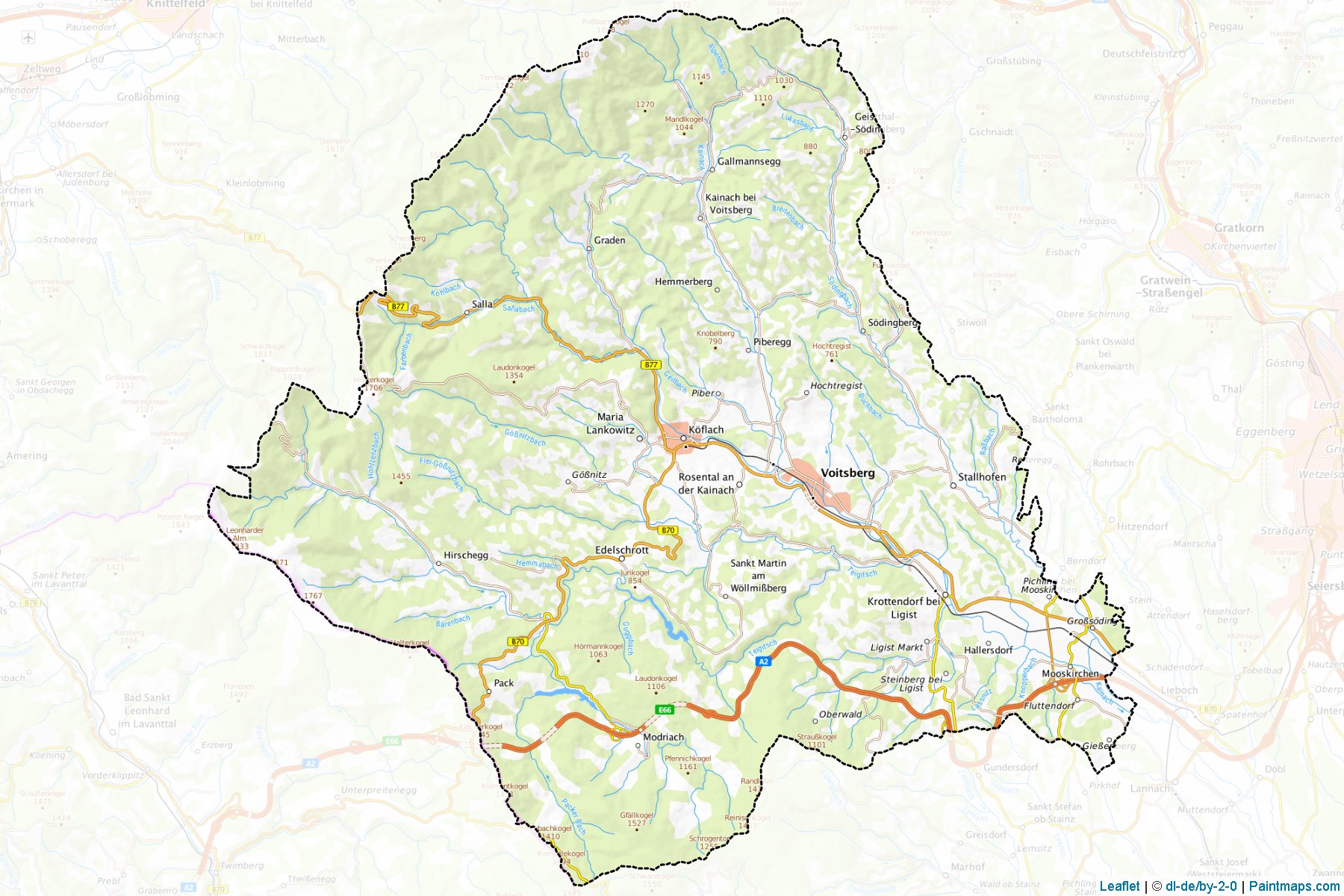 Voitsberg (Steiermark) Haritası Örnekleri-1