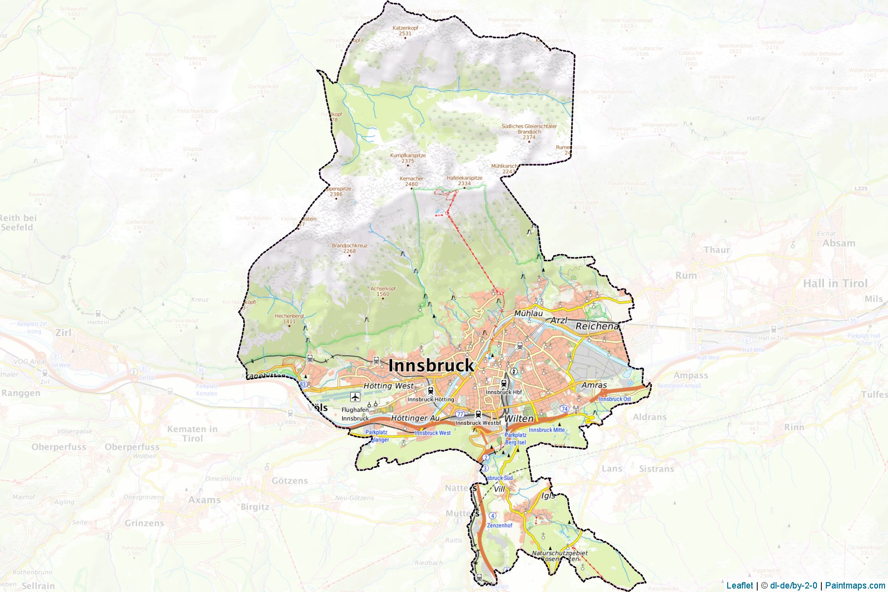 Innsbruck (Tyrol) Map Cropping Samples-1