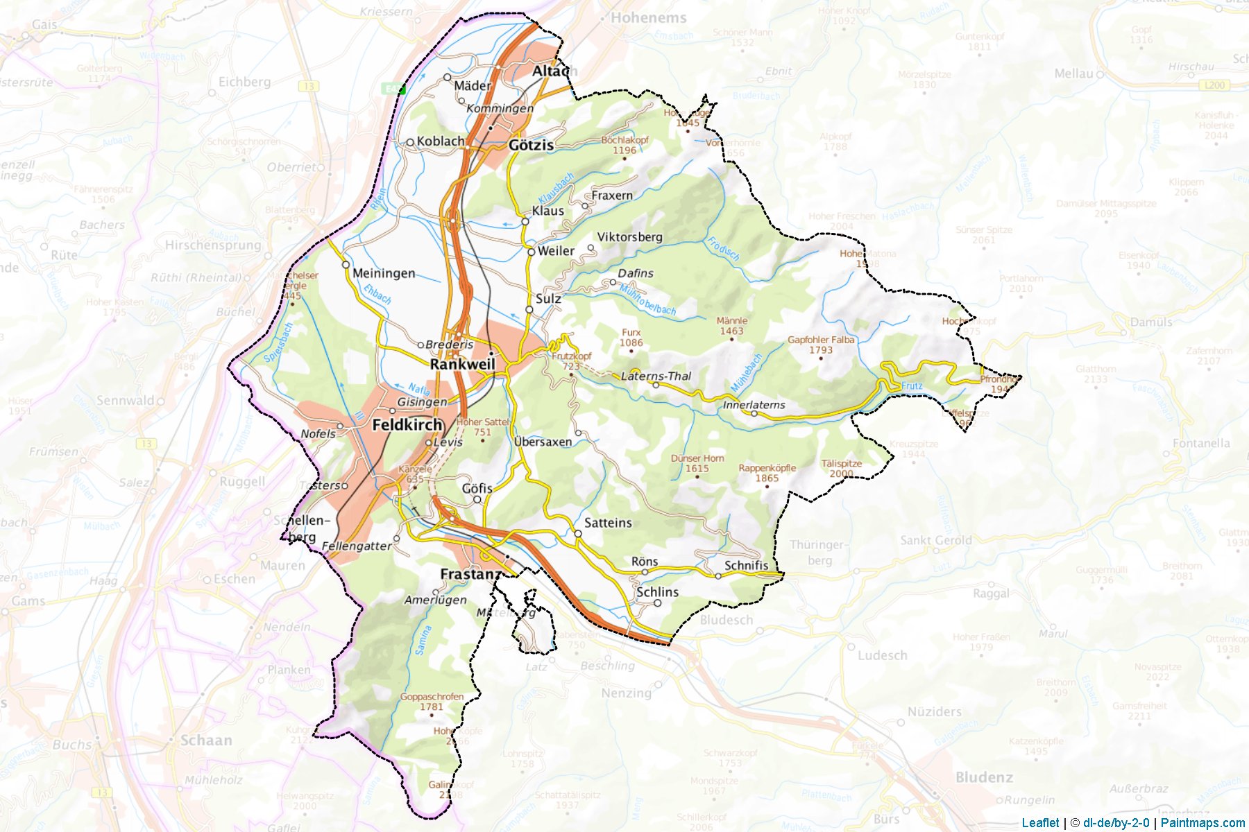 Feldkirch (Vorarlberg) Map Cropping Samples-1