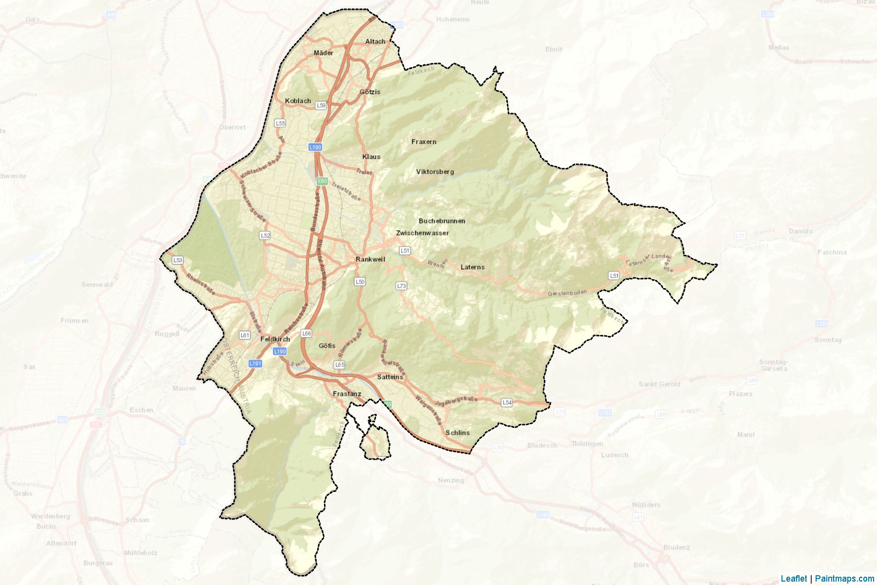 Feldkirch (Vorarlberg) Map Cropping Samples-2