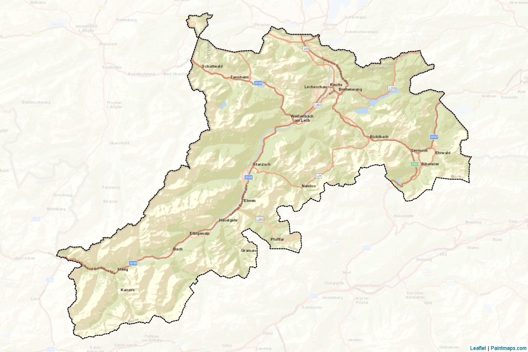 Reutte (Tyrol) Map Cropping Samples-2