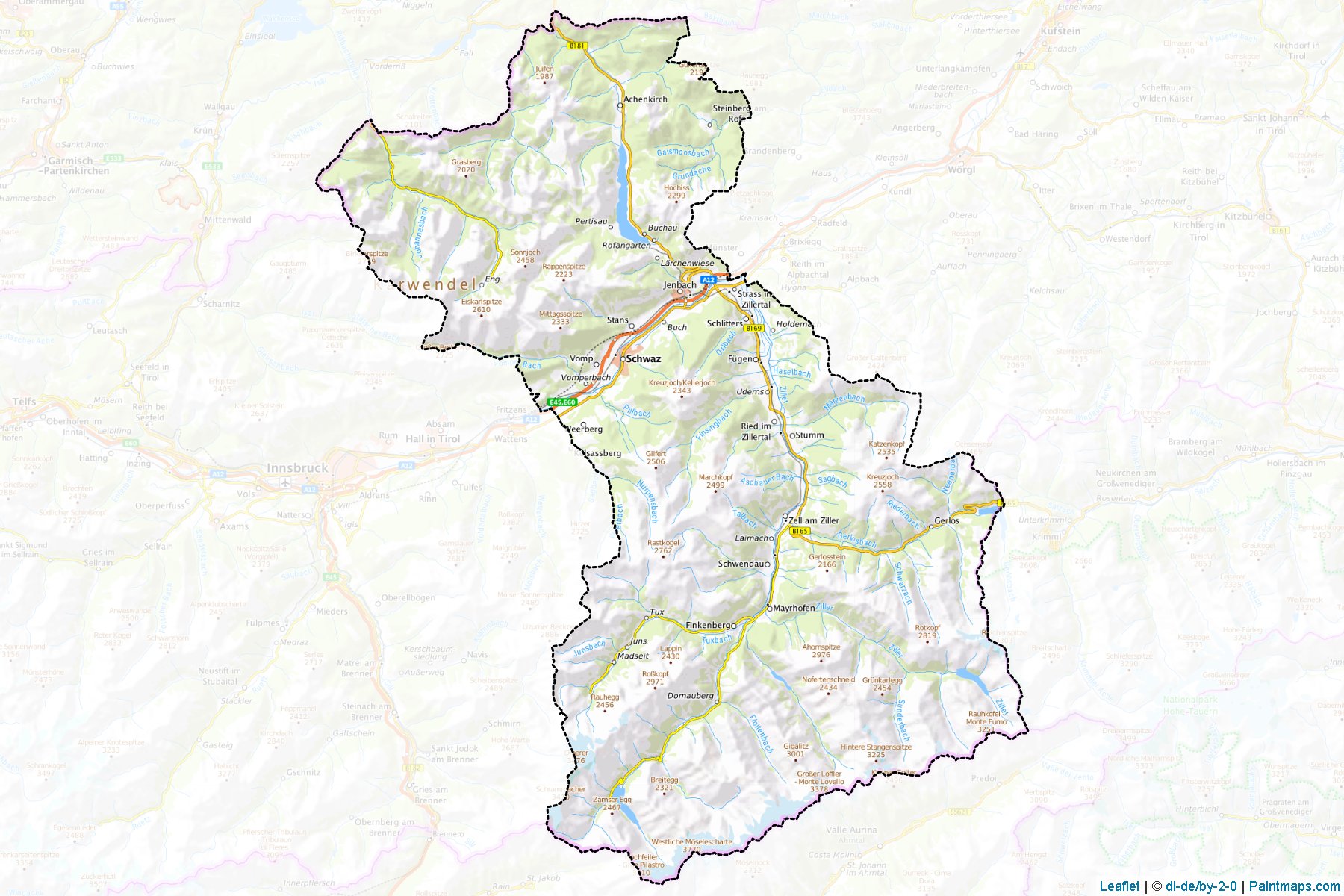 Schwaz (Tirol) Haritası Örnekleri-1