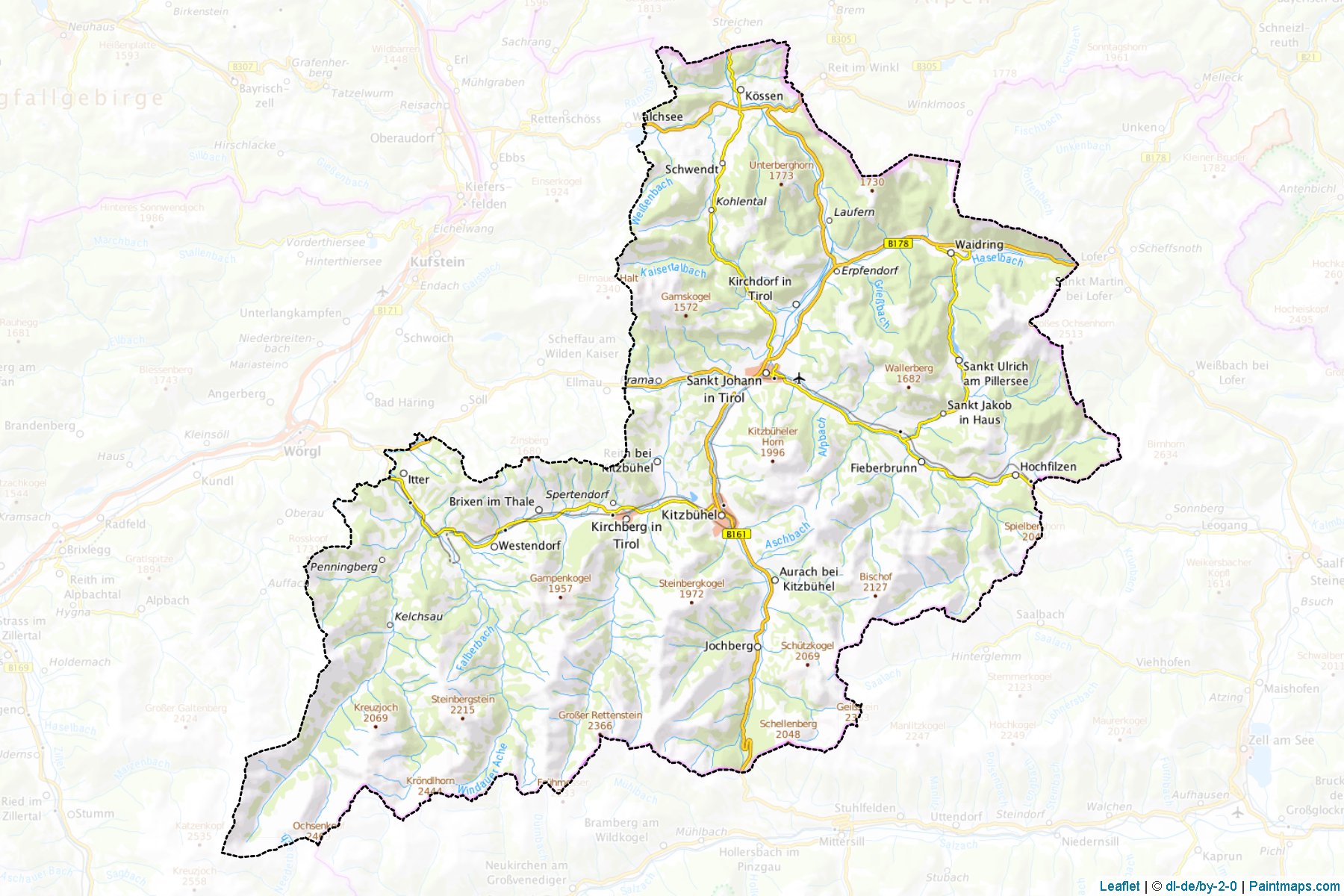 Kitzbühel (Tyrol) Map Cropping Samples-1