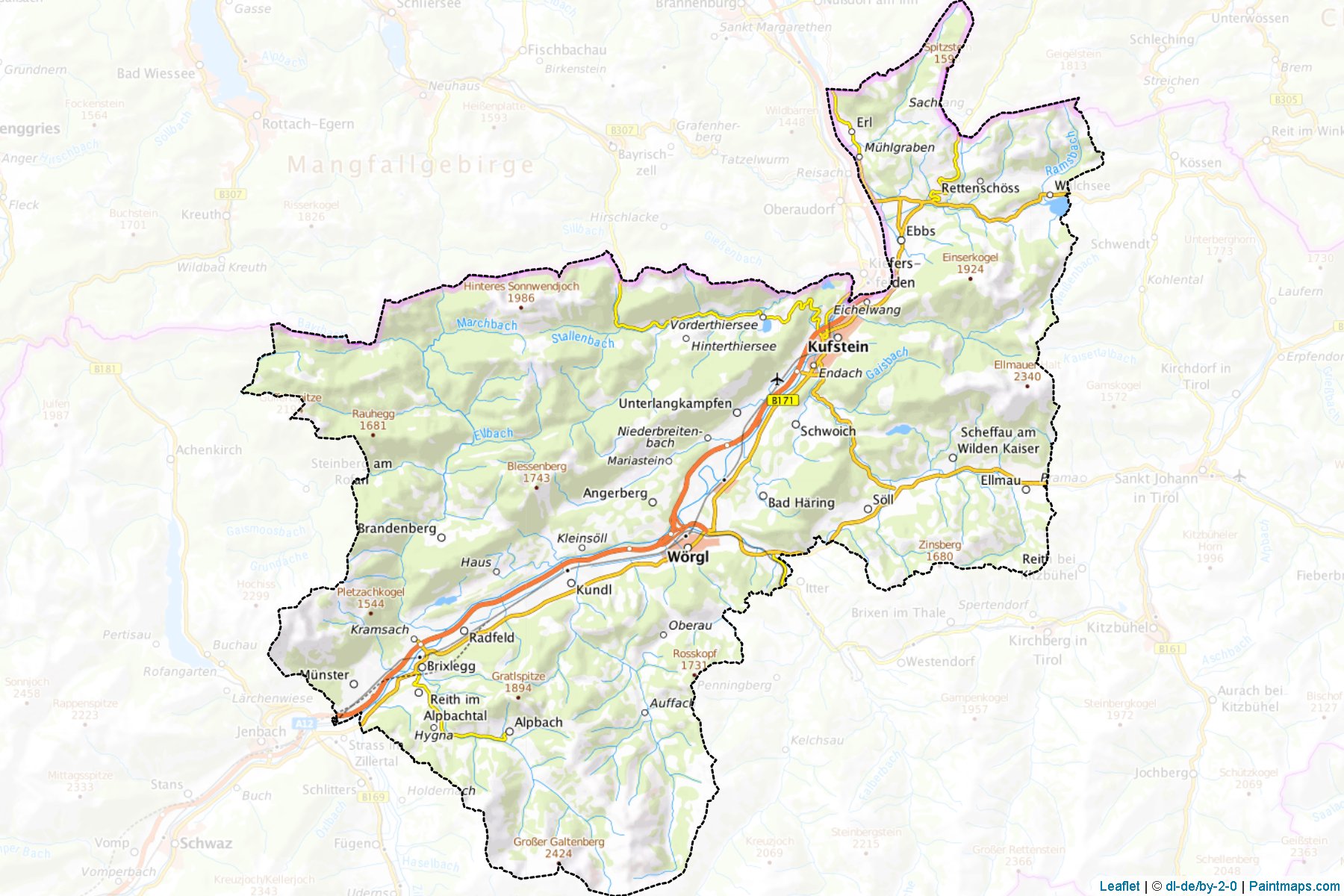 Kufstein (Tyrol) Map Cropping Samples-1