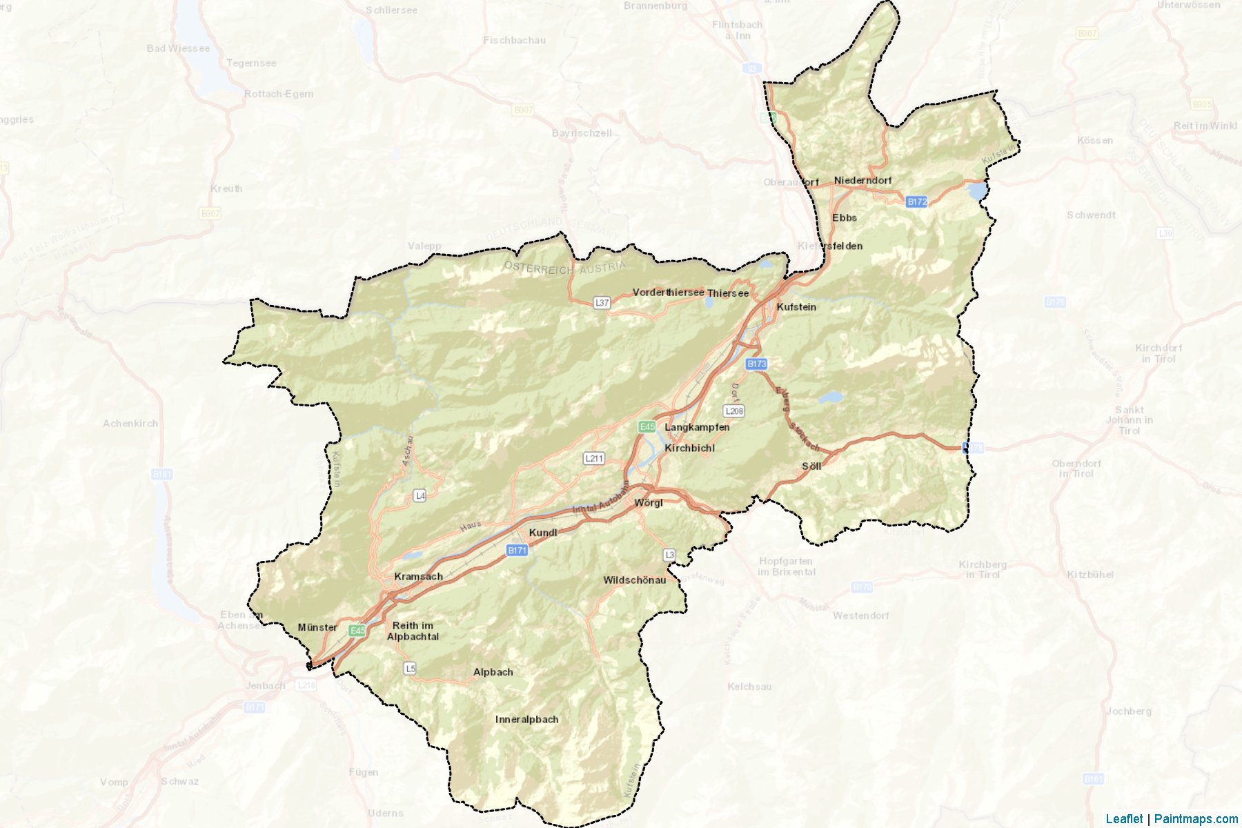 Kufstein (Tyrol) Map Cropping Samples-2