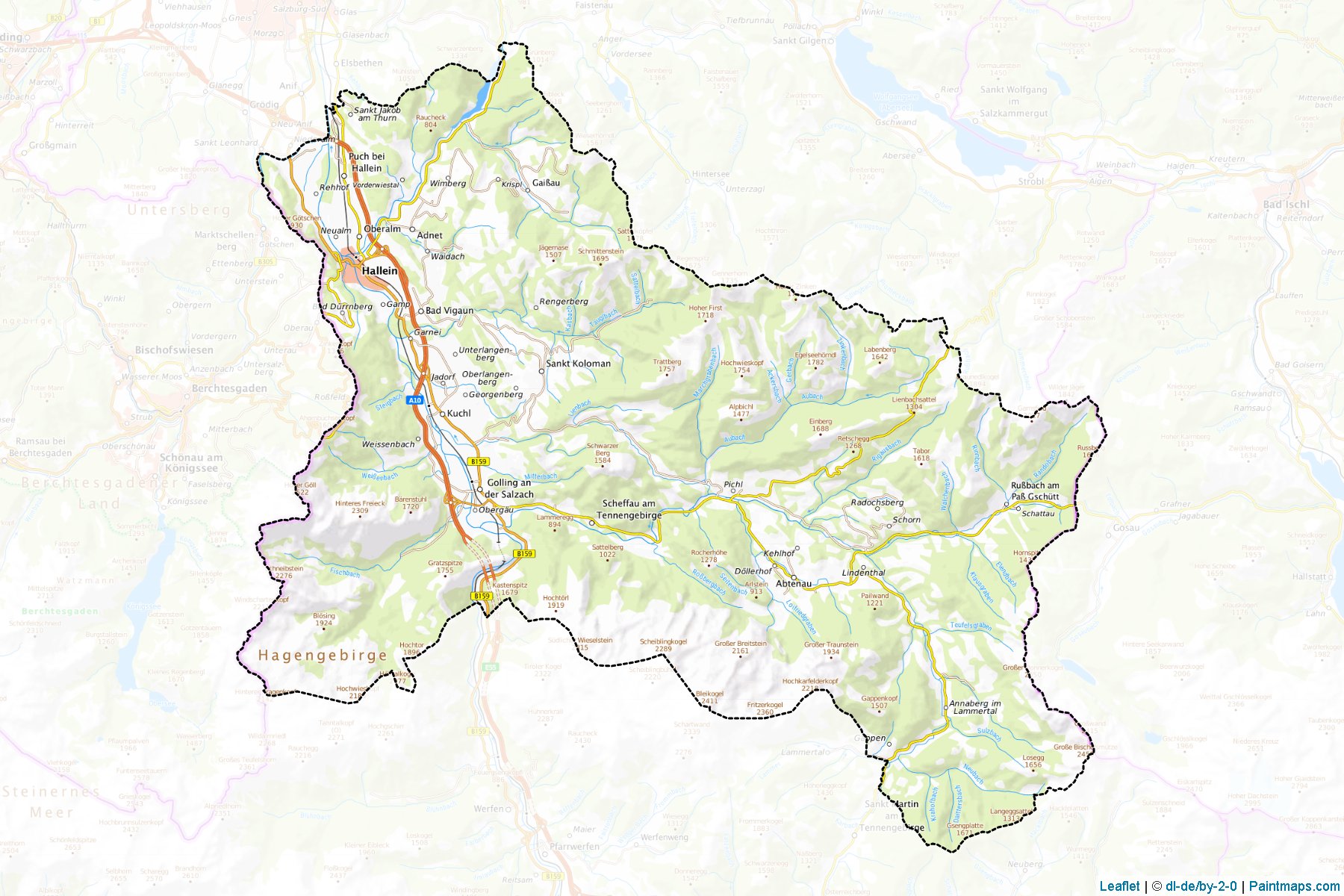 Hallein (Salzburg) Haritası Örnekleri-1