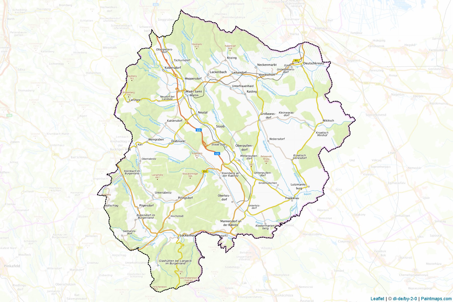 Oberpullendorf (Burgenland) Haritası Örnekleri-1