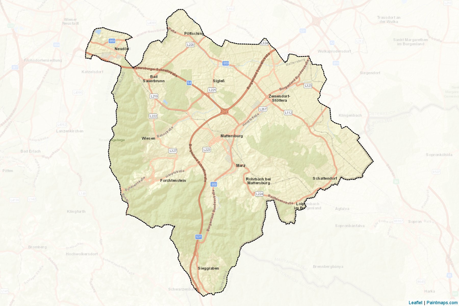 Mattersburg (Burgenland) Map Cropping Samples-2