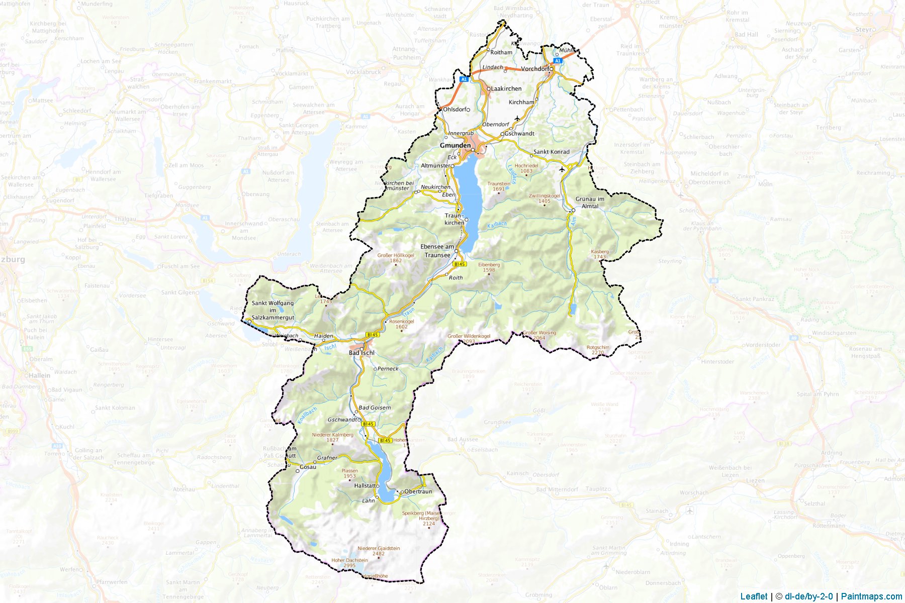 Gmunden (Upper Austria) Map Cropping Samples-1