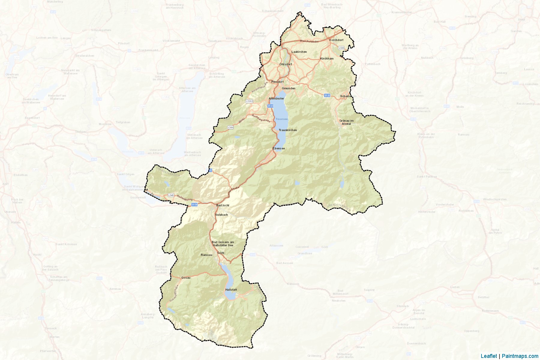 Gmunden (Upper Austria) Map Cropping Samples-2