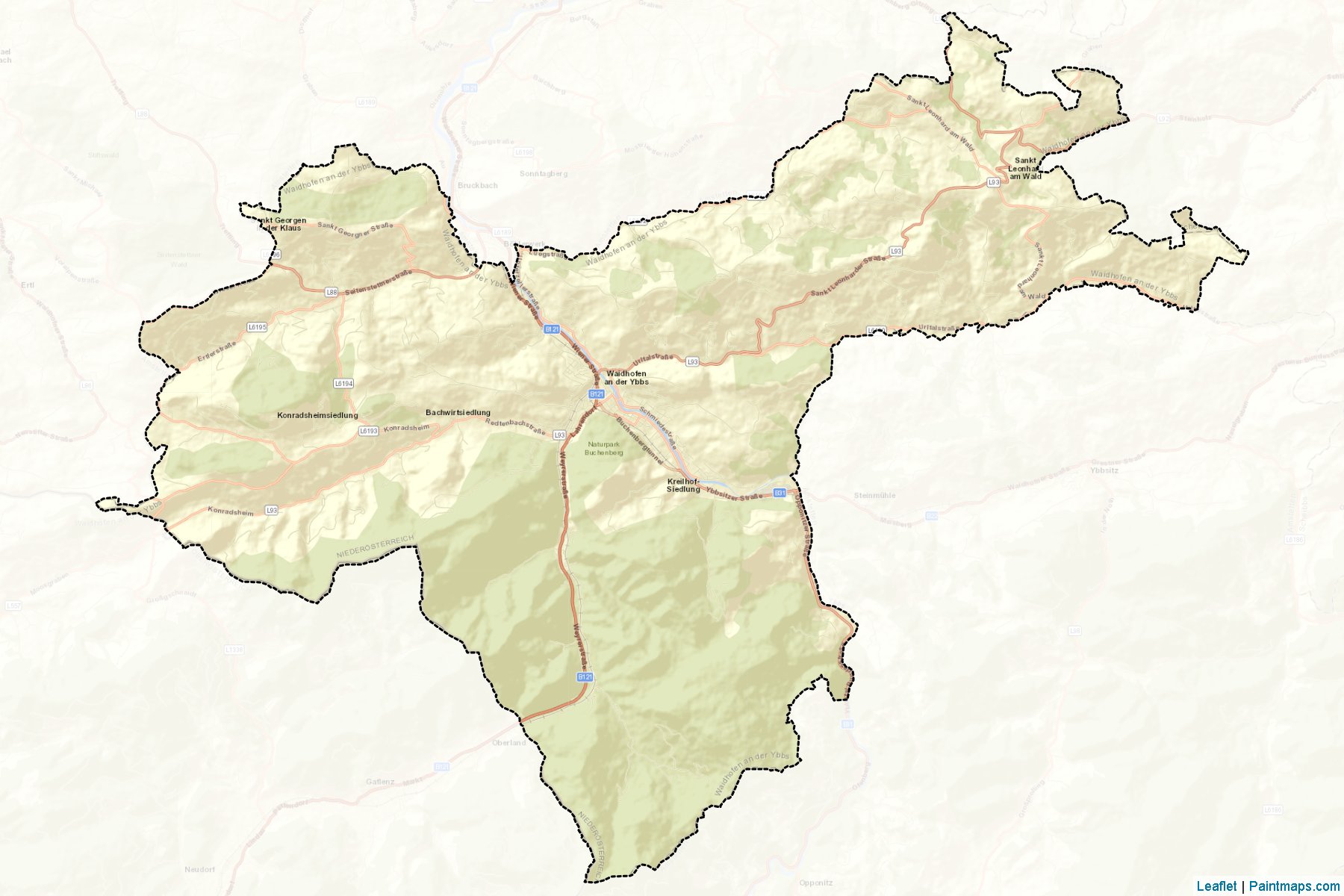 Waidhofen an der Ybbs (Lower Austria) Map Cropping Samples-2