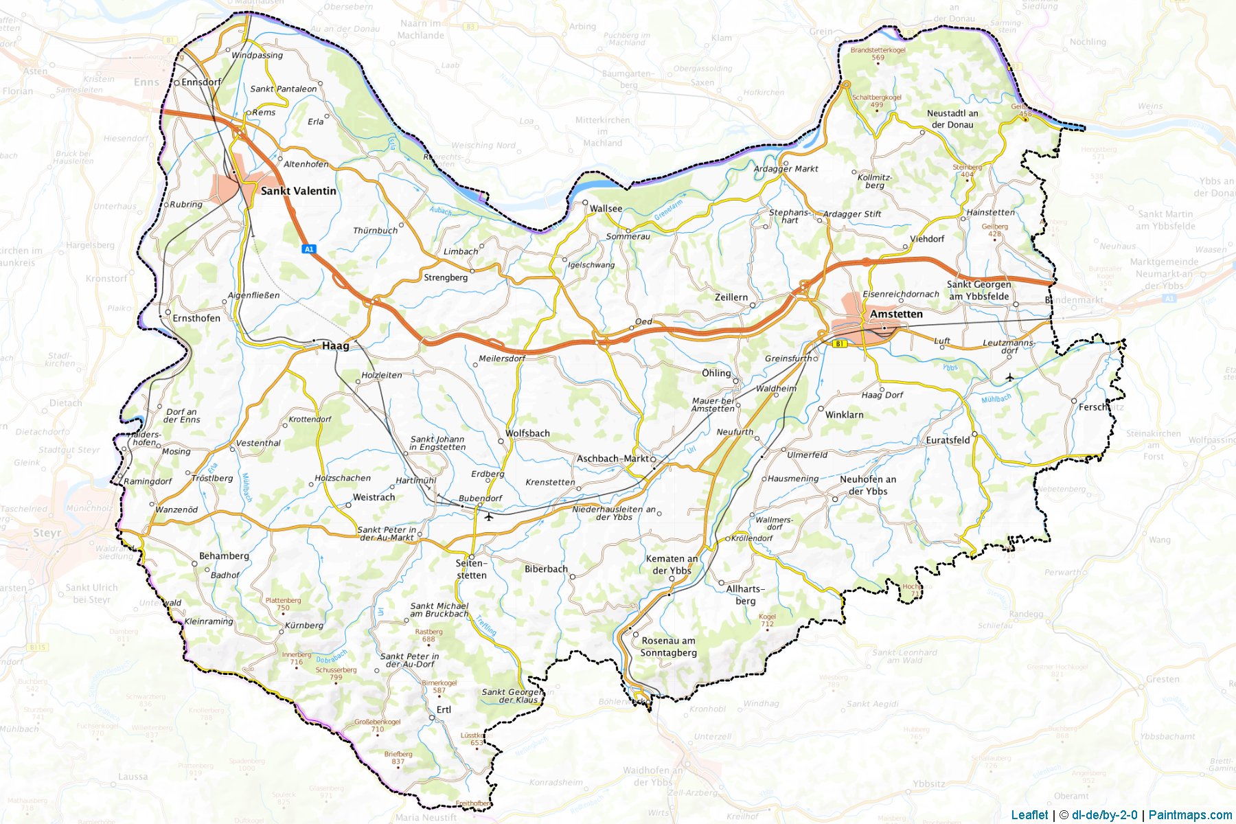 Amstetten (Lower Austria) Map Cropping Samples-1