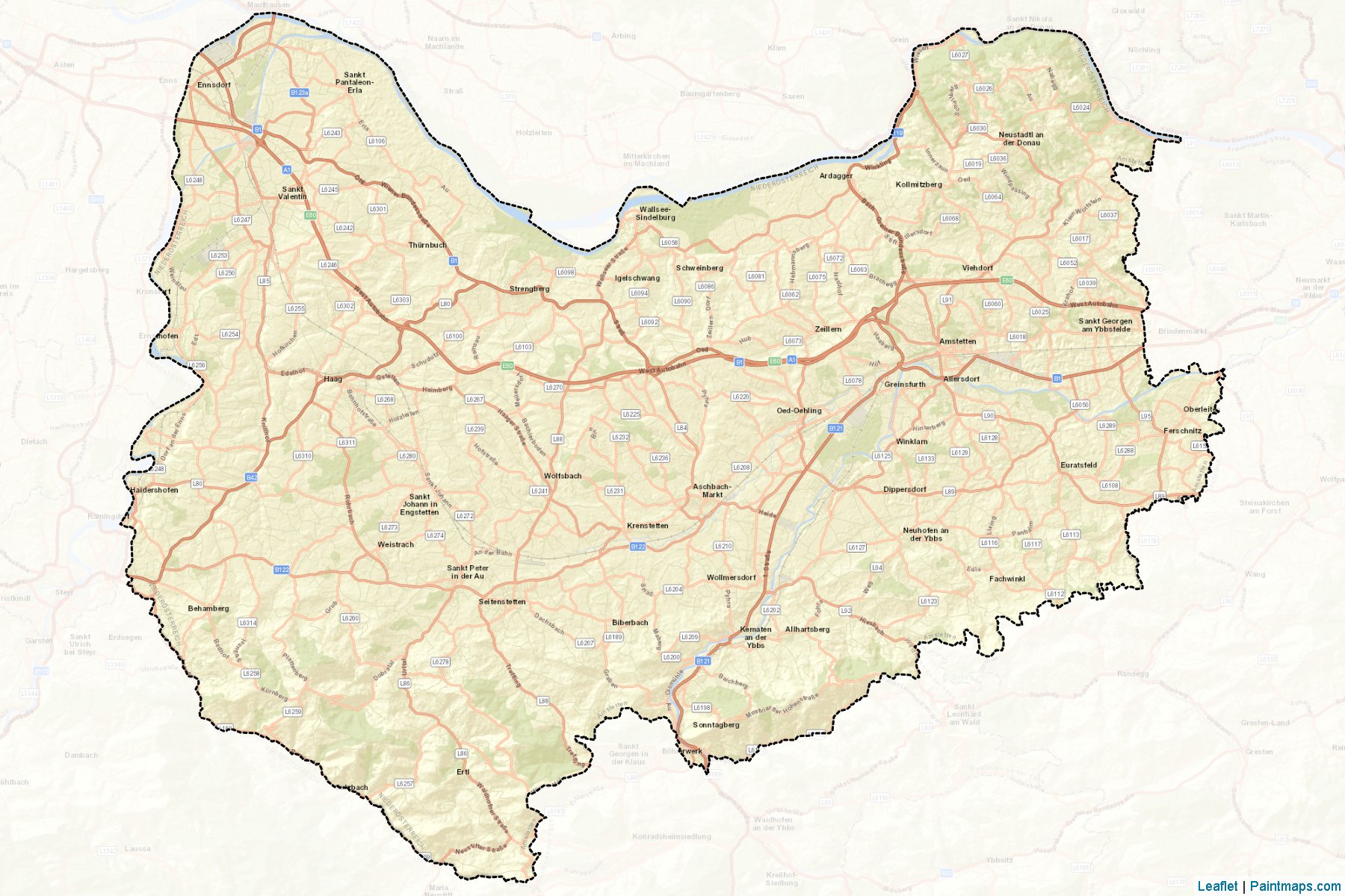 Amstetten (Lower Austria) Map Cropping Samples-2