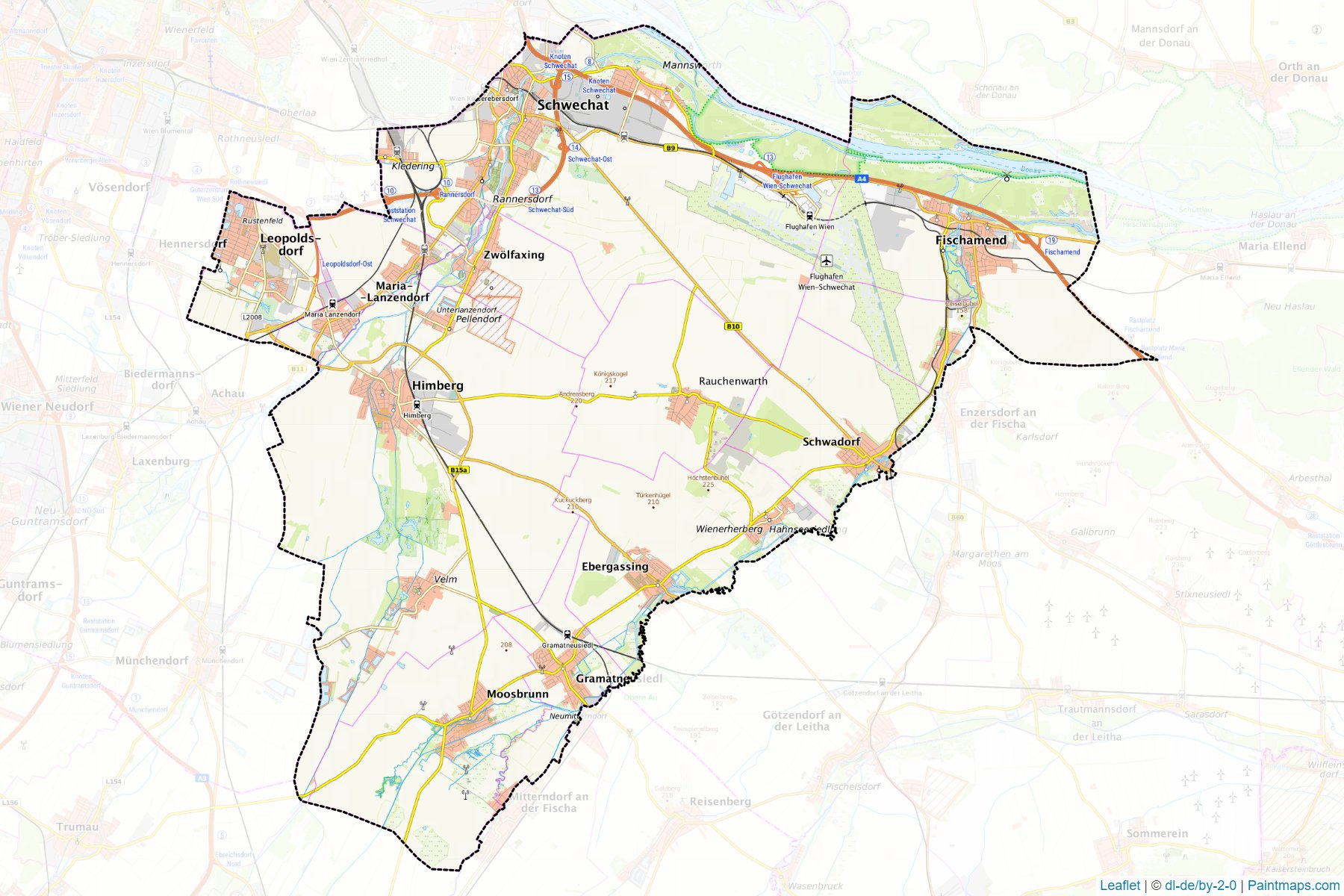 Wien-Umgebung District (Lower Austria) Map Cropping Samples-1