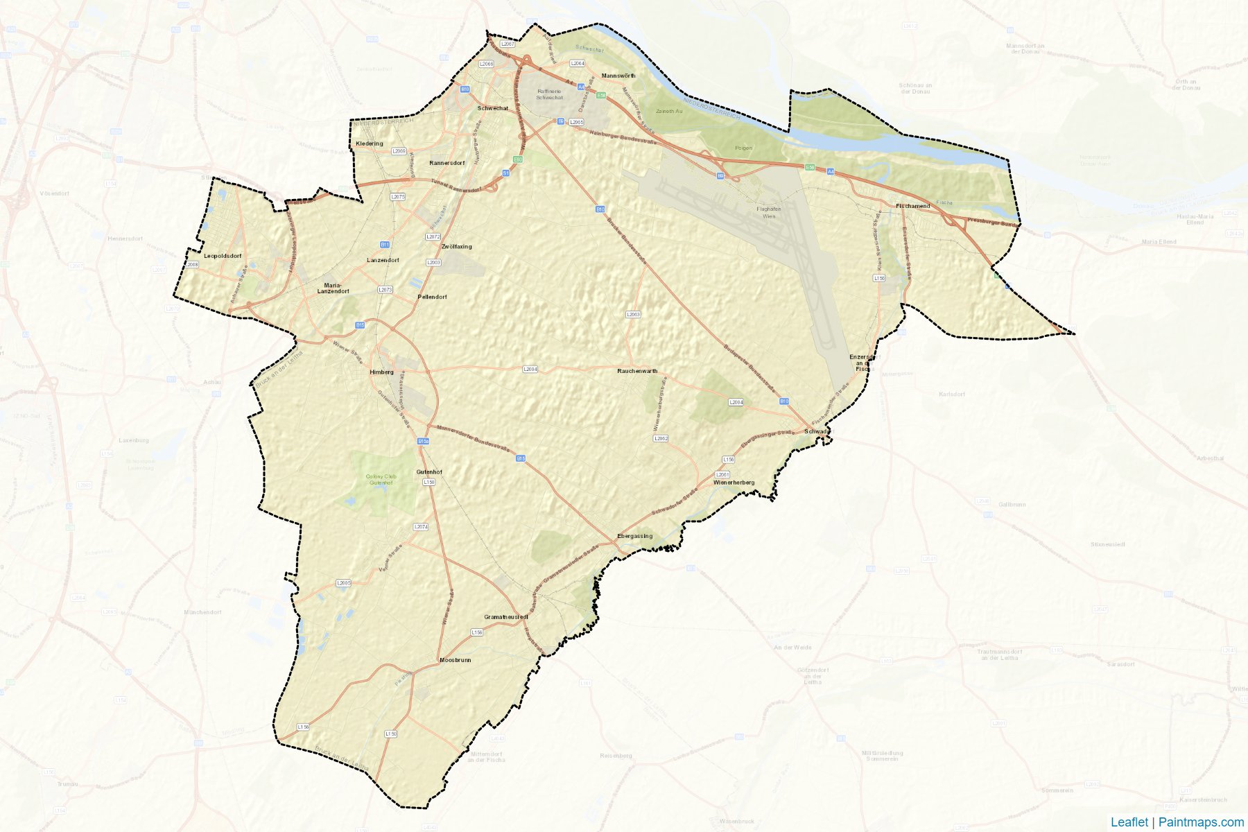 Wien-Umgebung District (Lower Austria) Map Cropping Samples-2