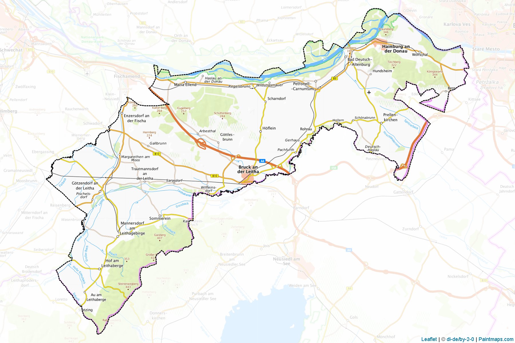 Bruck an der Leitha (Lower Austria) Map Cropping Samples-1