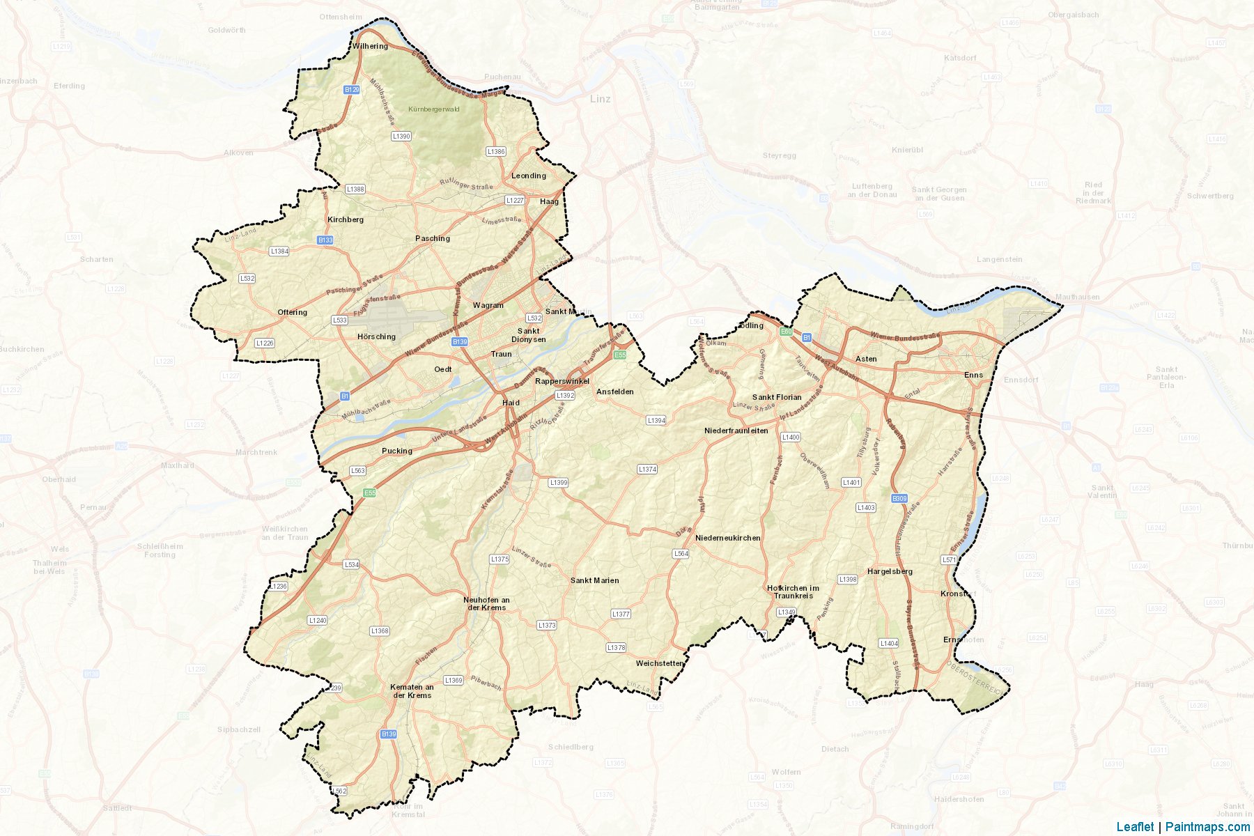 Linz - Land (Yukarı Avusturya) Haritası Örnekleri-2