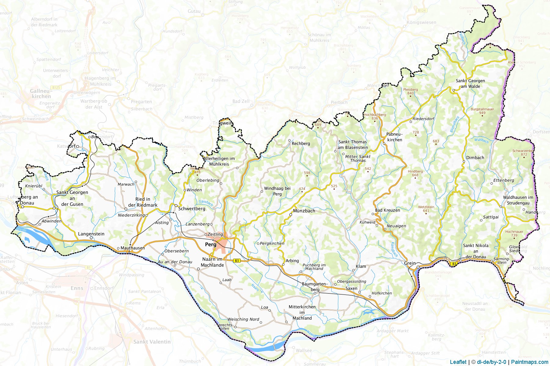 Muestras de recorte de mapas Perg (Oberösterreich)-1