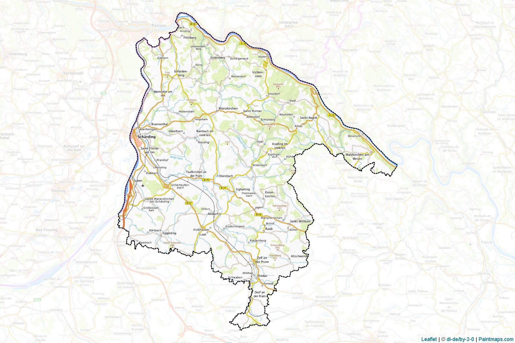 Schärding (Upper Austria) Map Cropping Samples-1