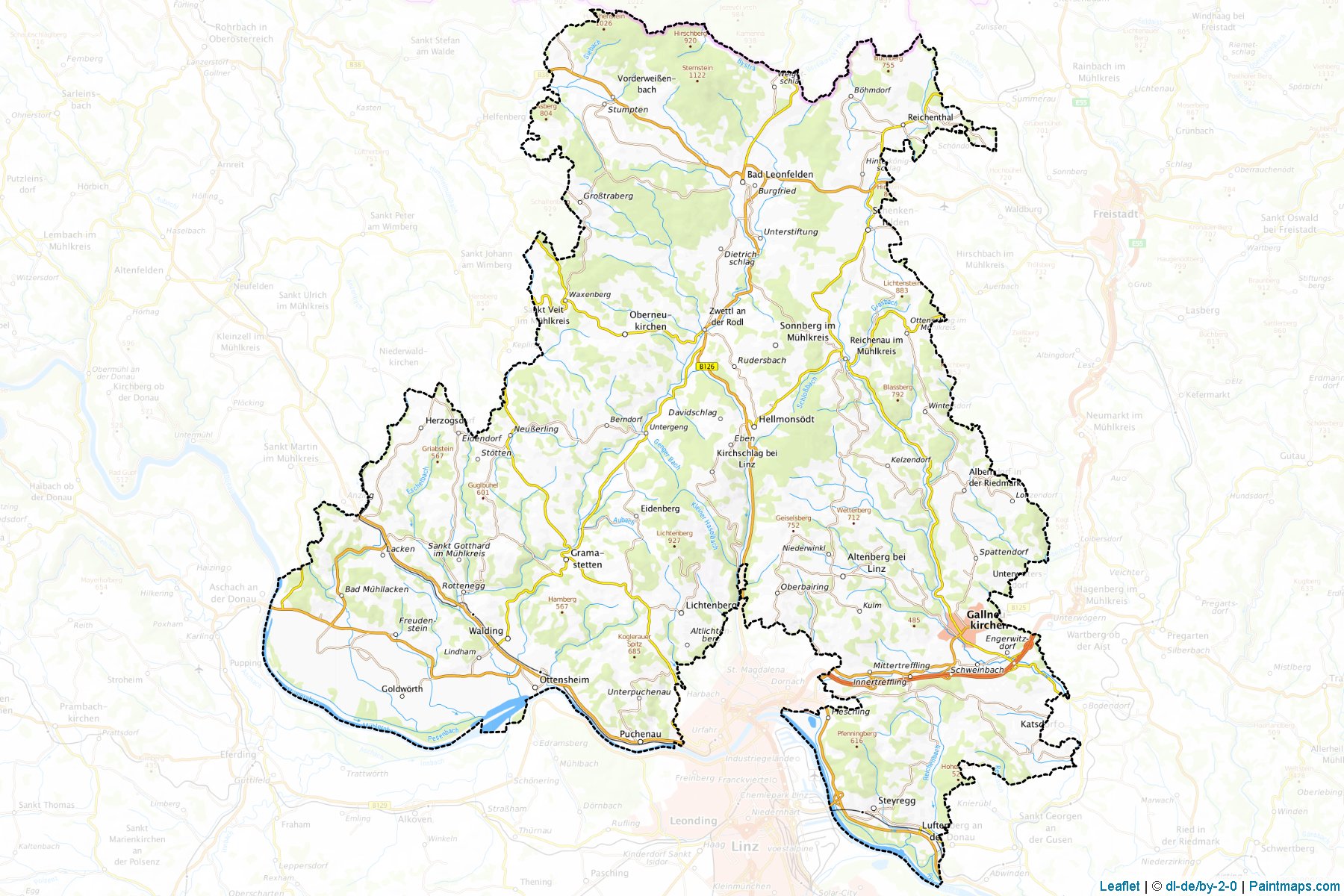 Urfahr Umgebung (Upper Austria) Map Cropping Samples-1