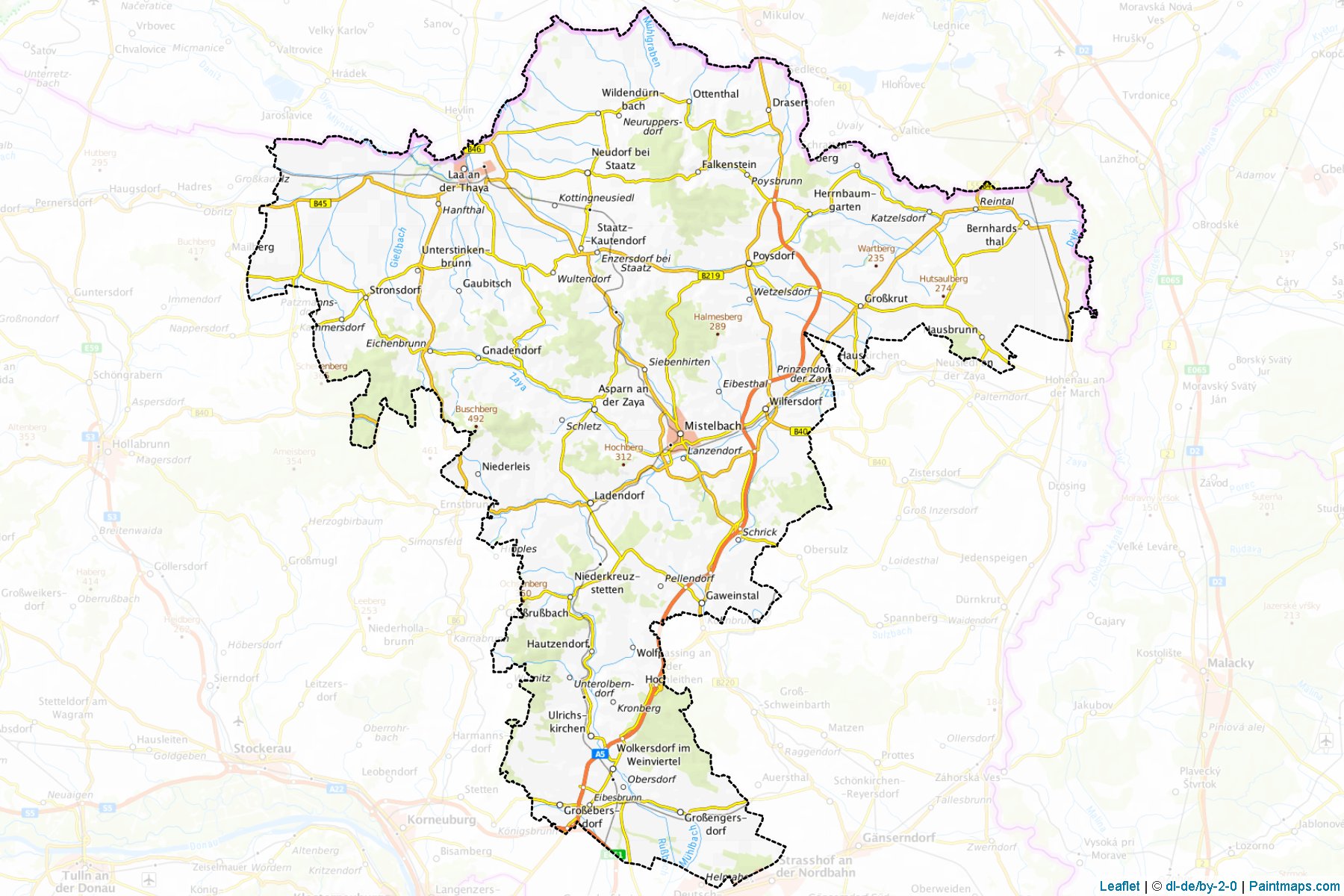 Mistelbach (Lower Austria) Map Cropping Samples-1