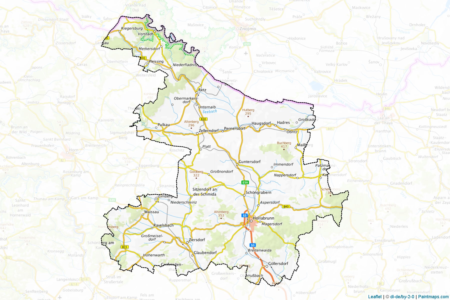 Hollabrunn (Lower Austria) Map Cropping Samples-1