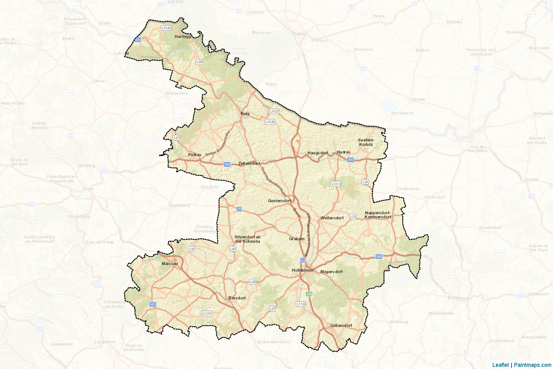 Hollabrunn (Lower Austria) Map Cropping Samples-2