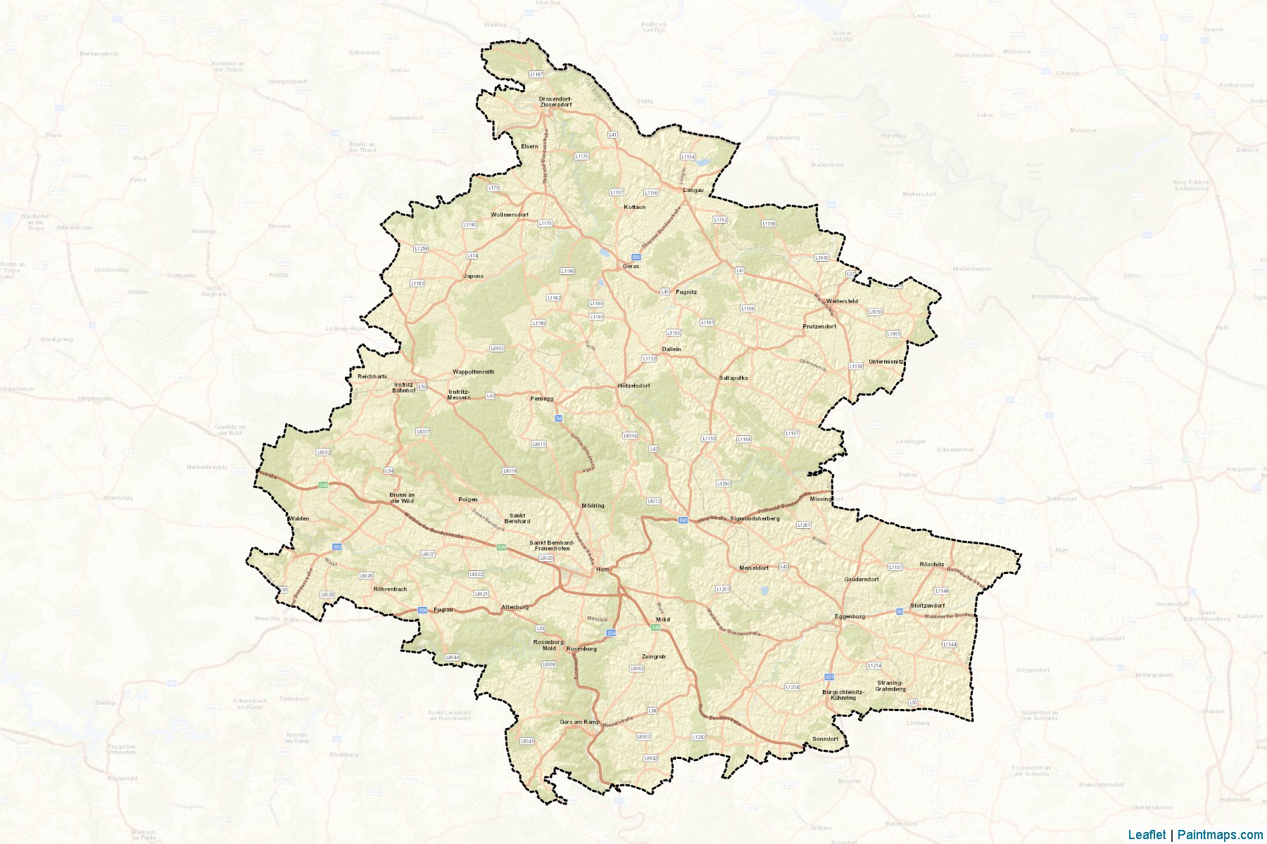 Muestras de recorte de mapas Horn (Niederösterreich)-2