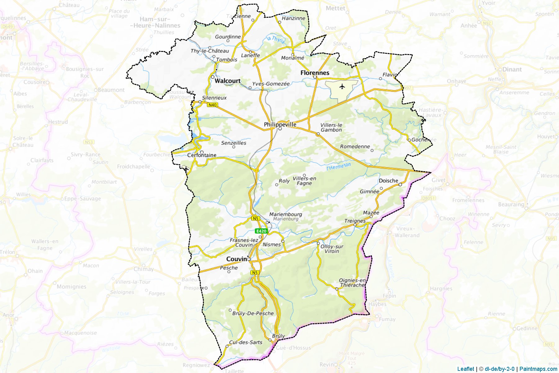 Philippeville (Namur) Map Cropping Samples-1